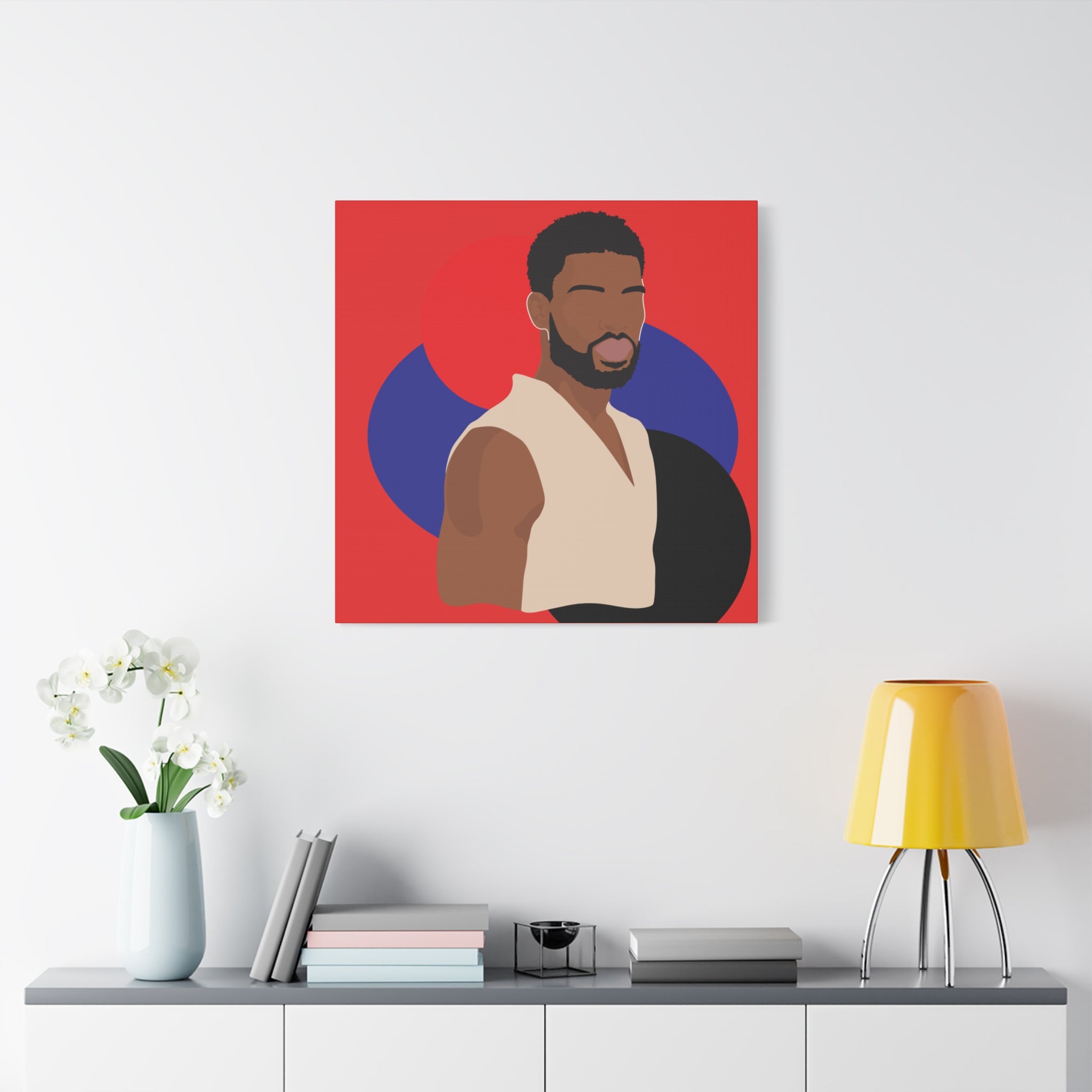 Minimalist Afro Male – Canvas Art