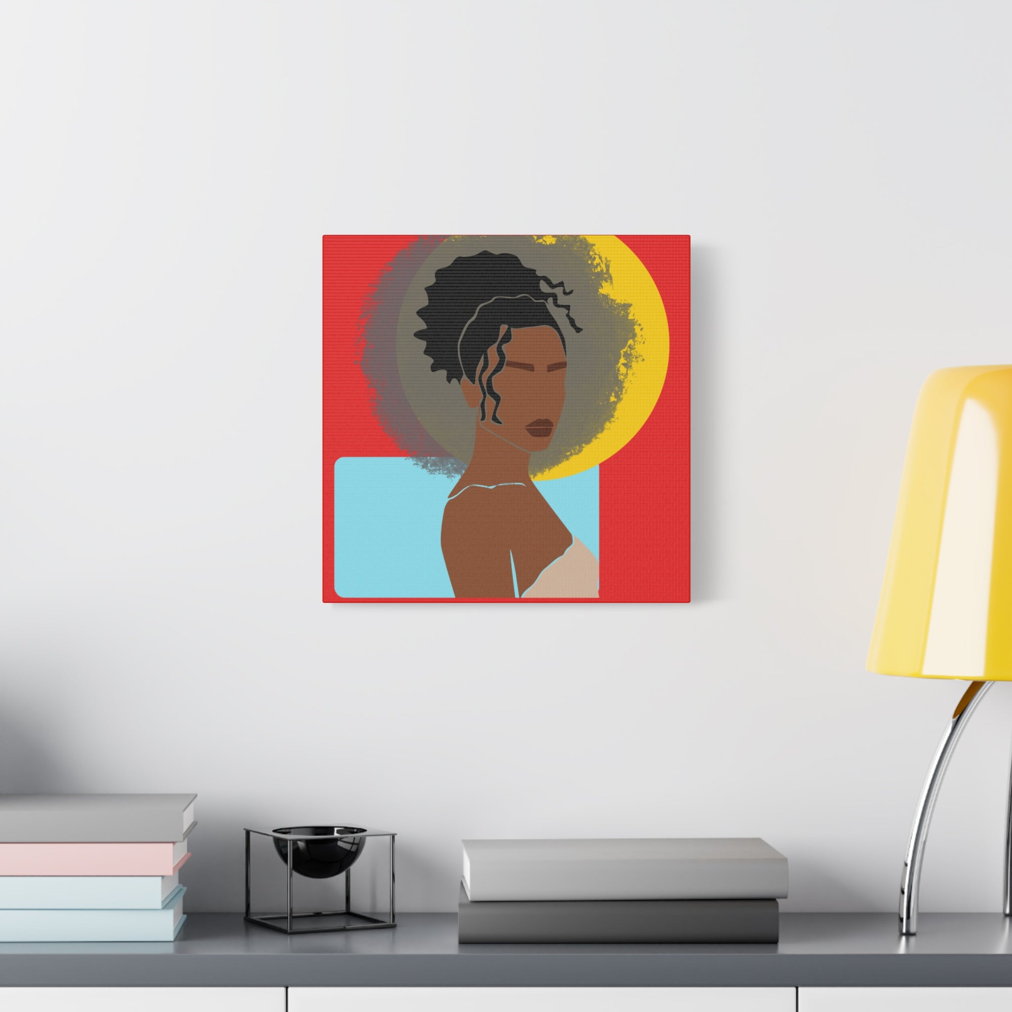 Woman With Curly Bun — Canvas Art