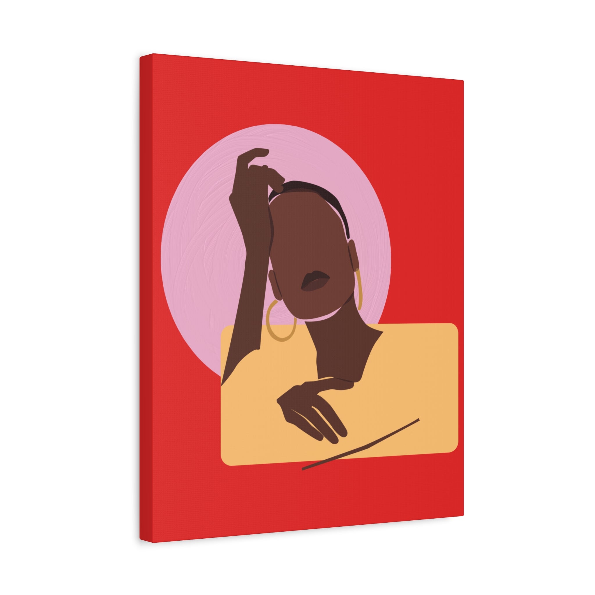 Abstract Afrocentric Portrait - Canvas Art