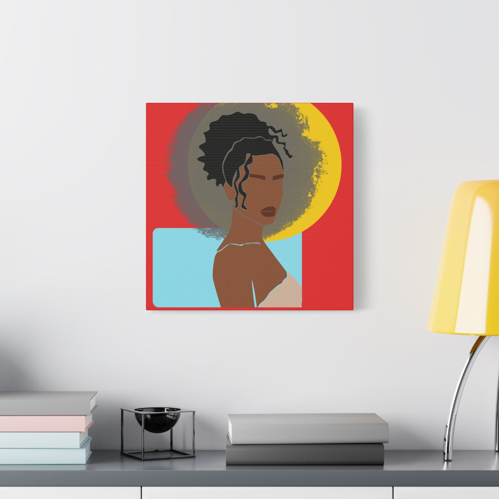 Woman With Curly Bun — Canvas Art
