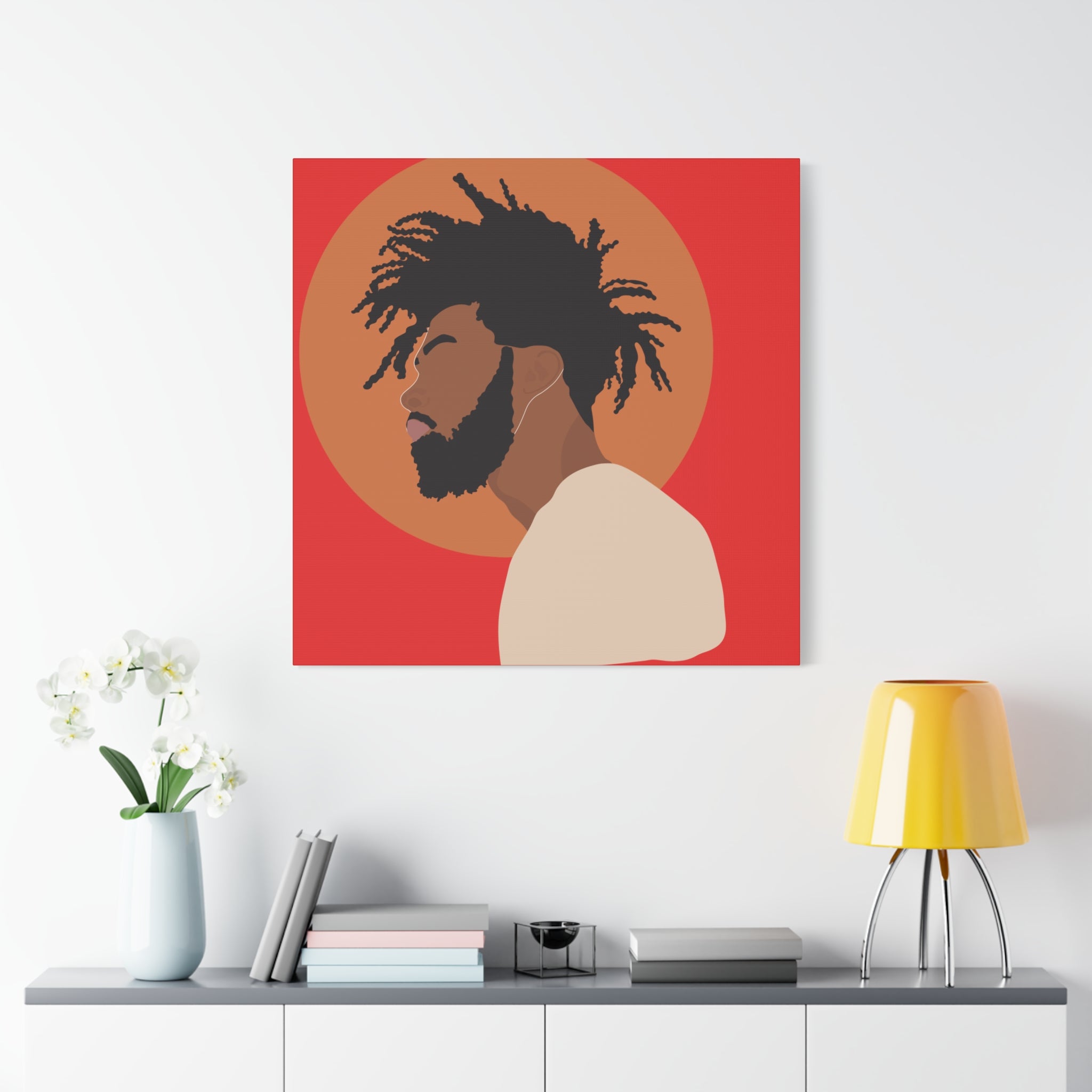 Male with Brown Sun — Canvas Art