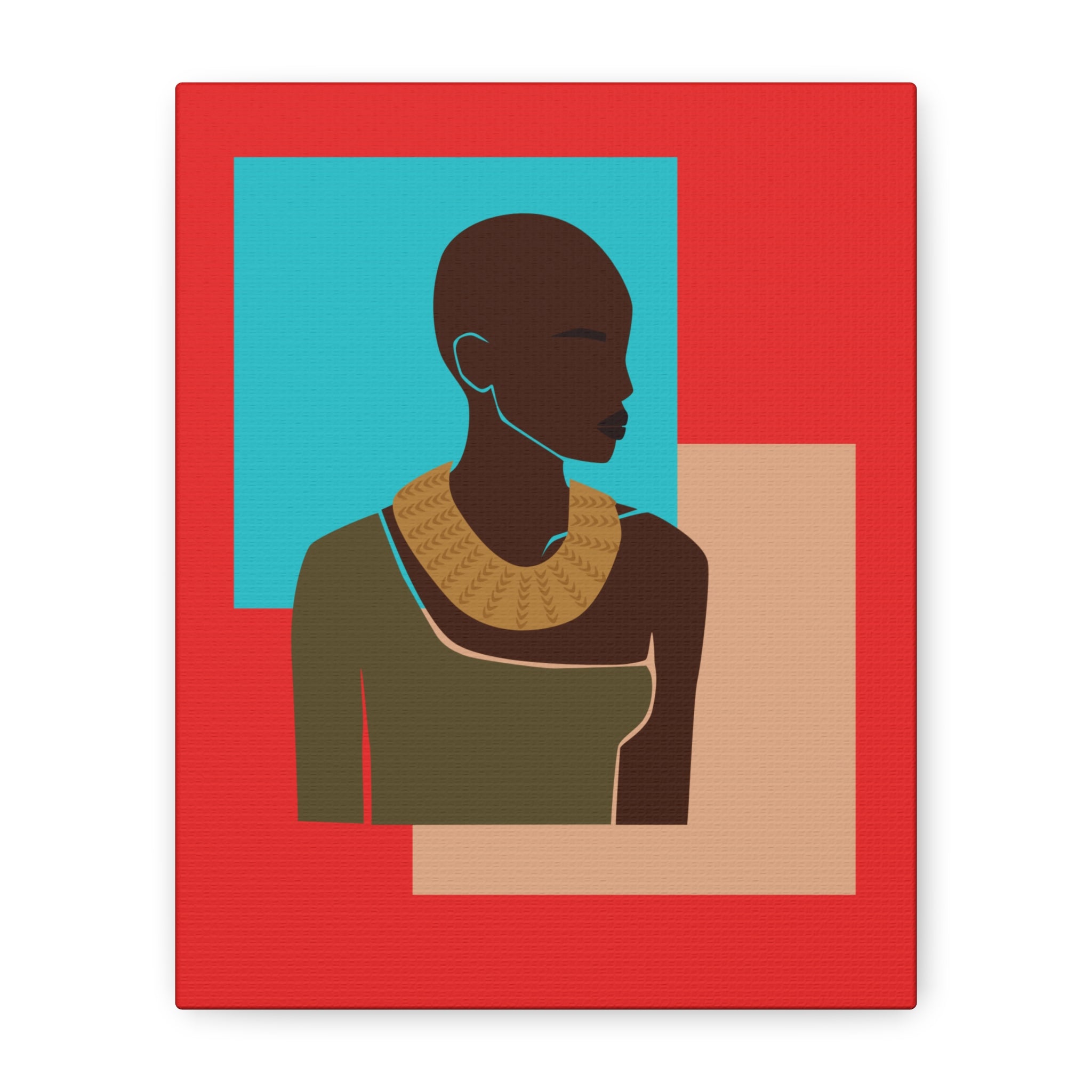 Bold Geometric Art of Woman - Canvas Art
