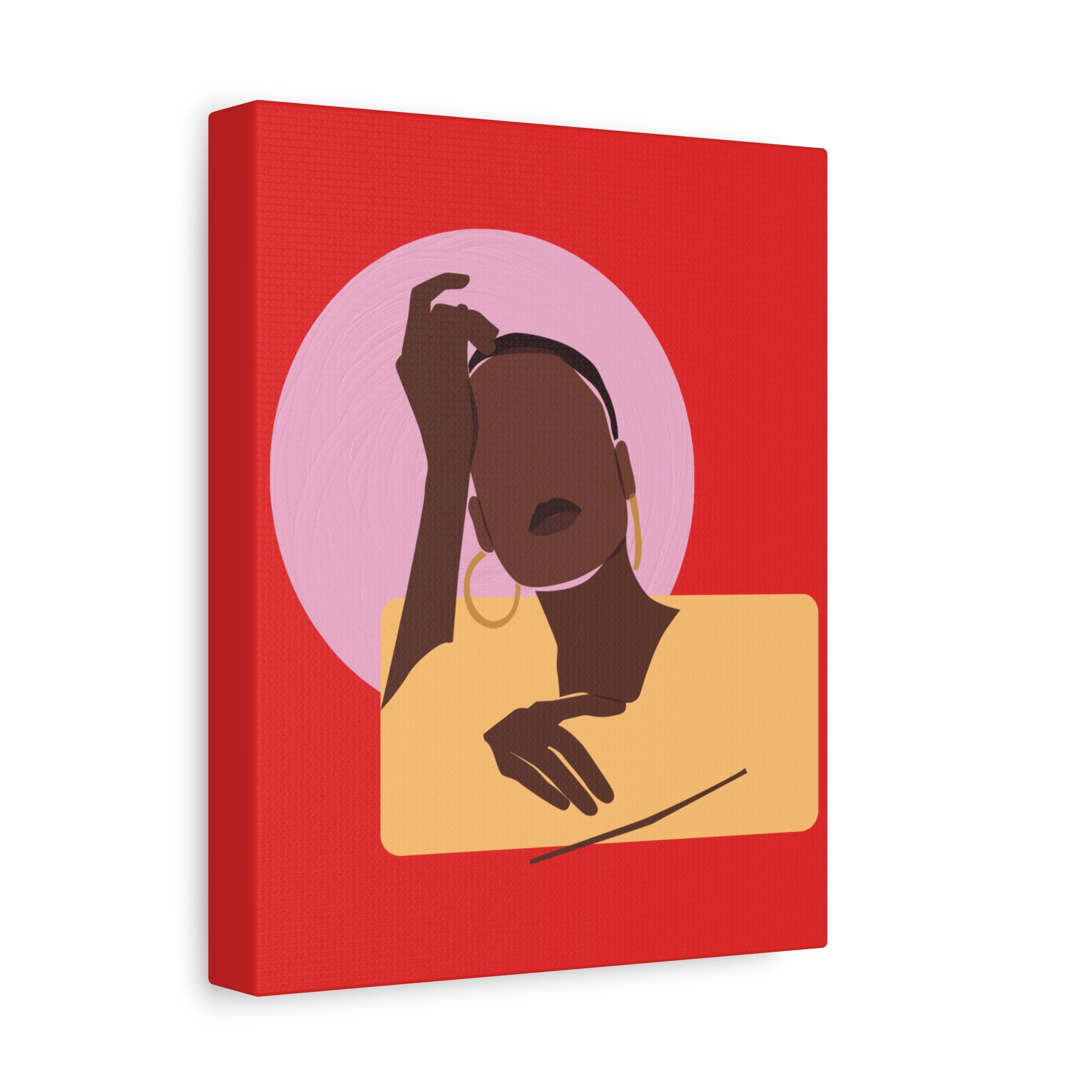 Abstract Afrocentric Portrait - Canvas Art