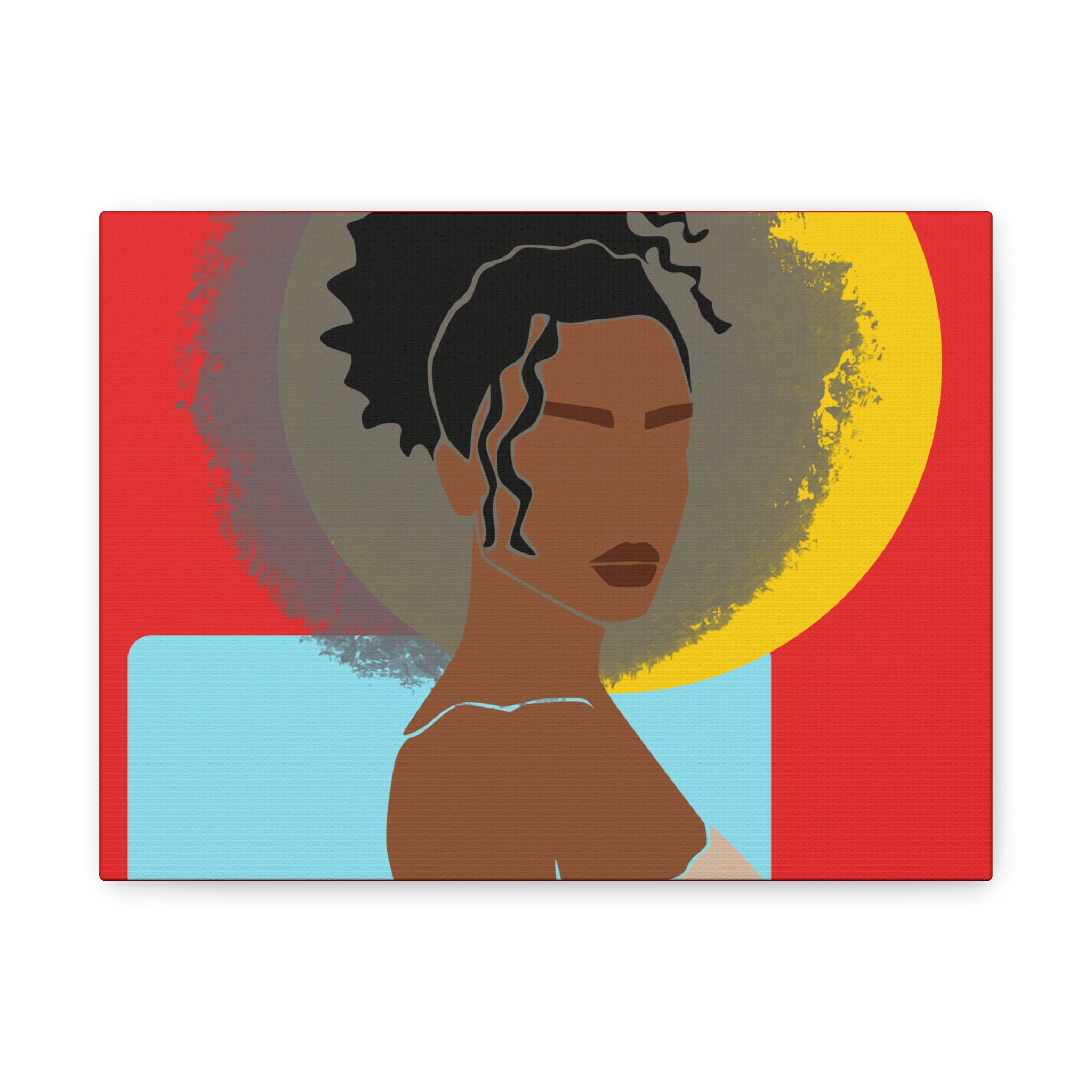 Woman With Curly Bun — Canvas Art