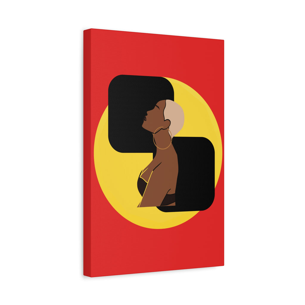 Bold Yellow and Black Woman – Canvas Art