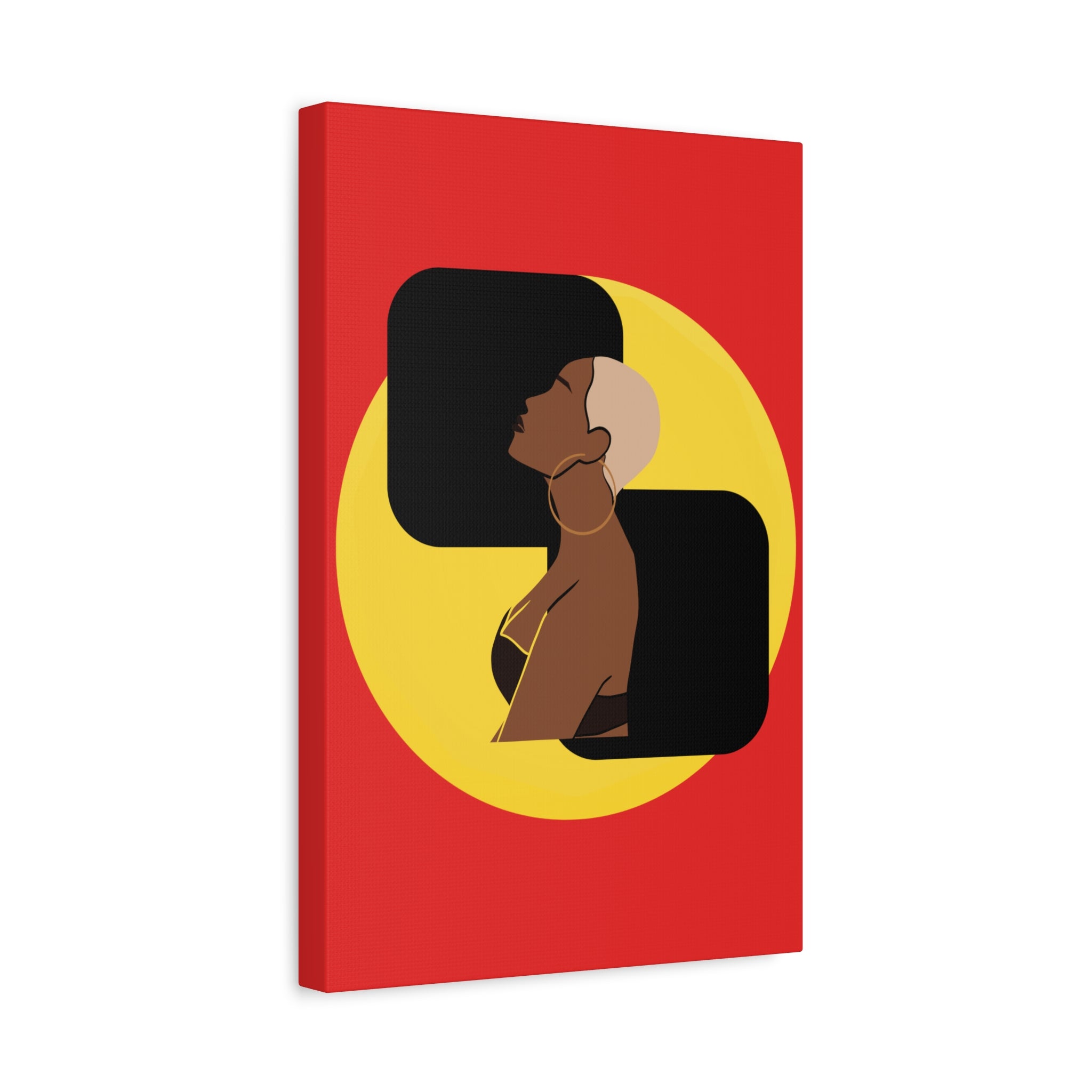 Bold Yellow and Black Woman – Canvas Art
