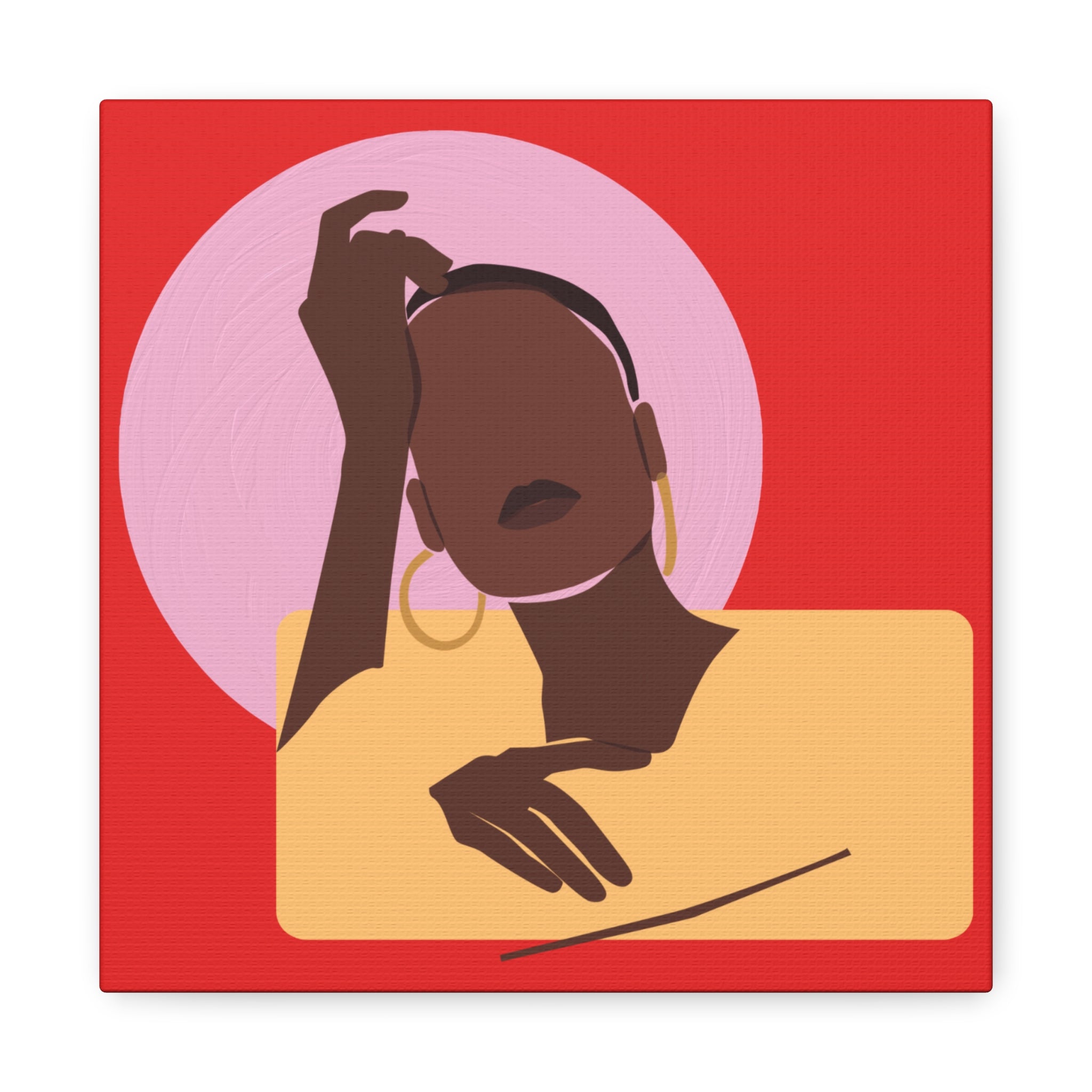 Abstract Afrocentric Portrait - Canvas Art