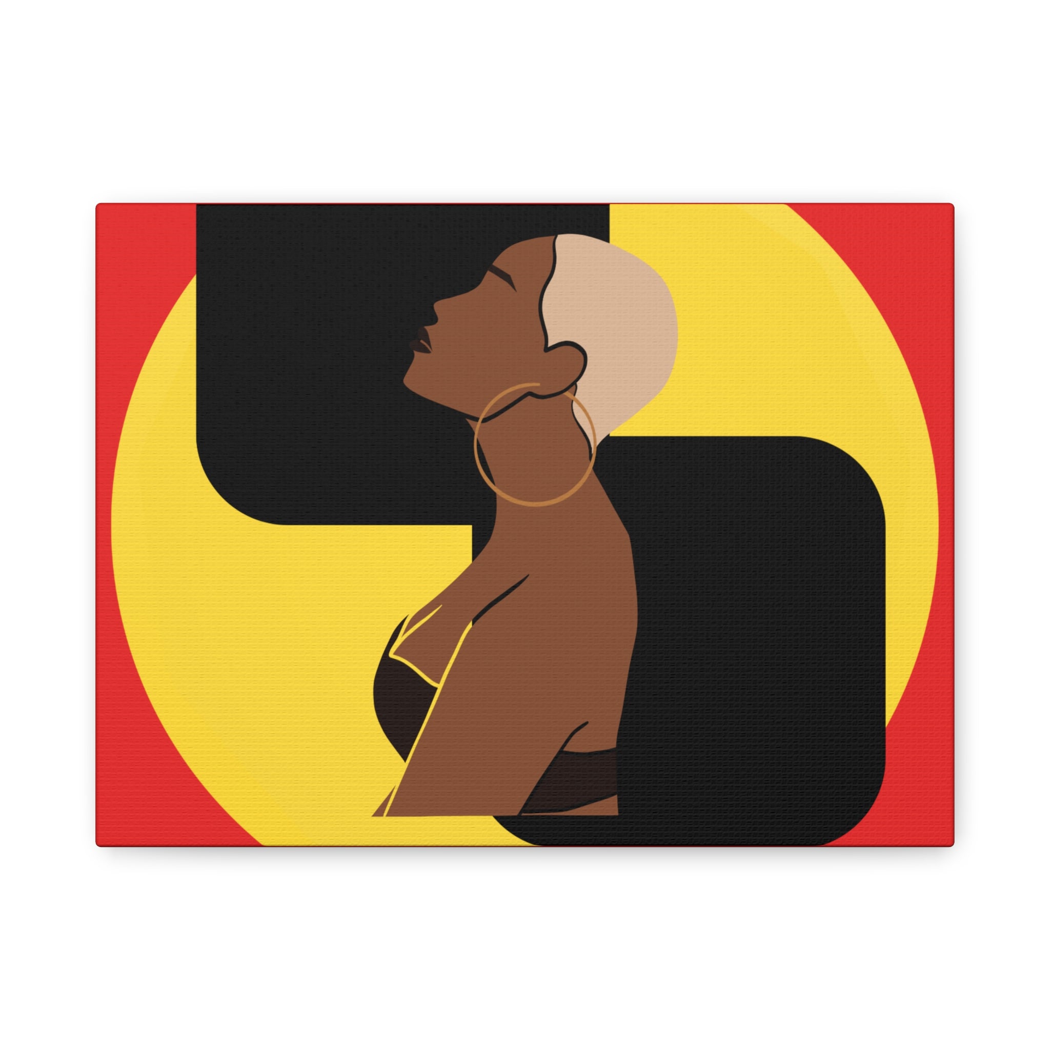Bold Yellow and Black Woman – Canvas Art