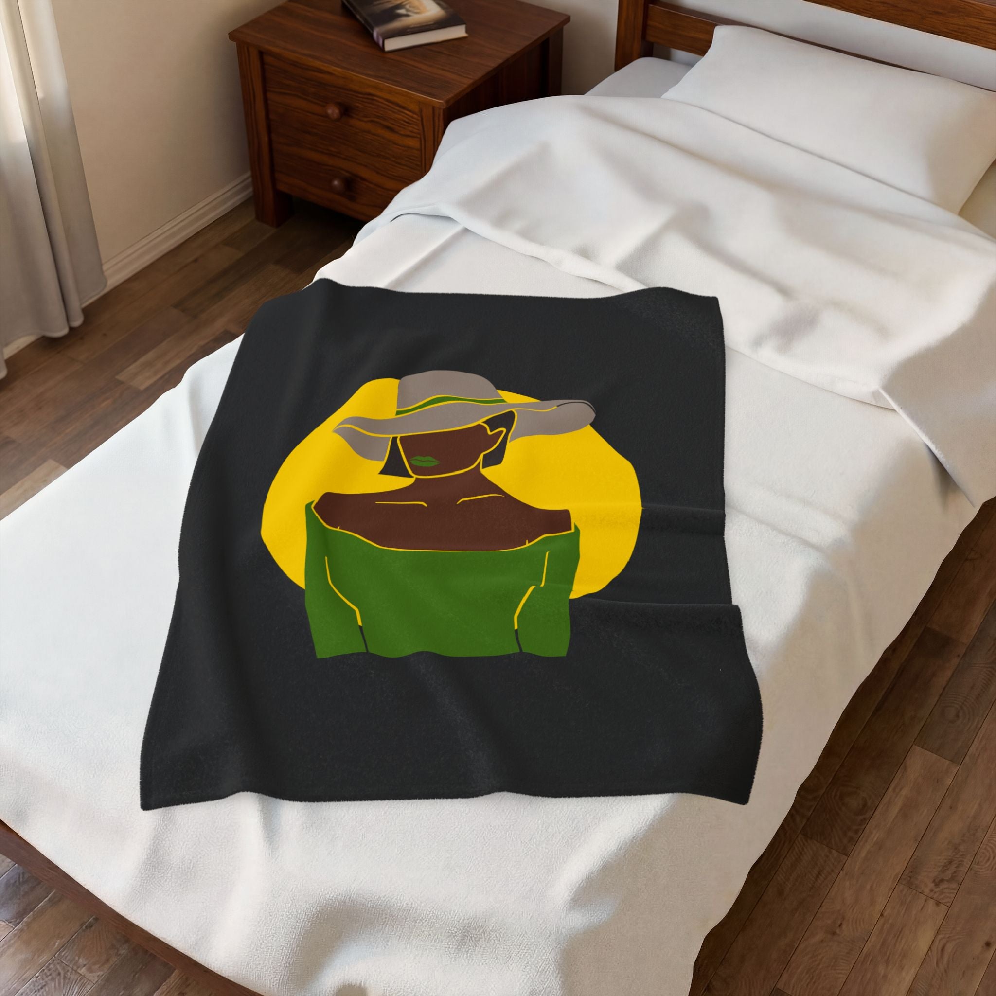 Stylish Lady Portrait — Blanket