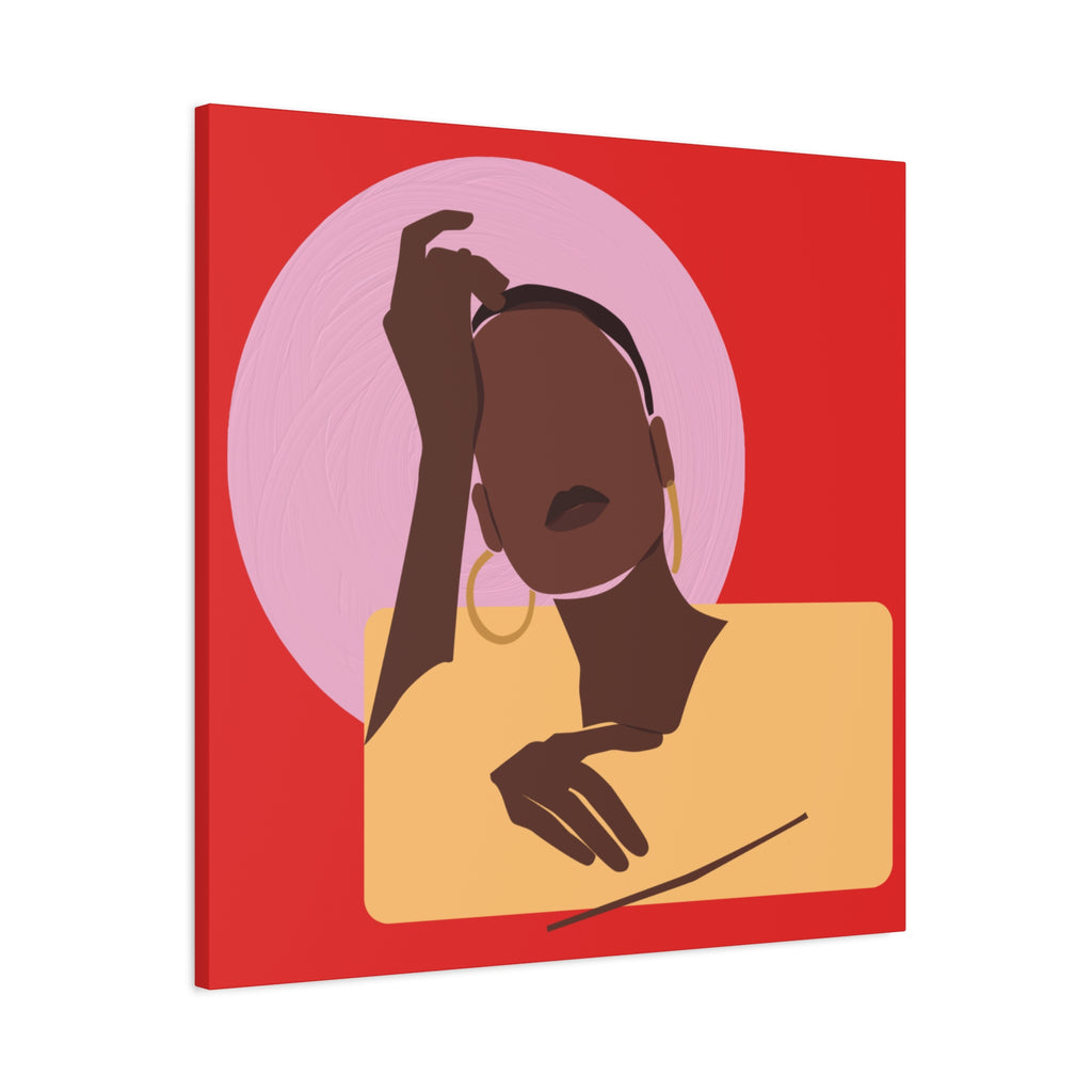 Abstract Afrocentric Portrait - Canvas Art