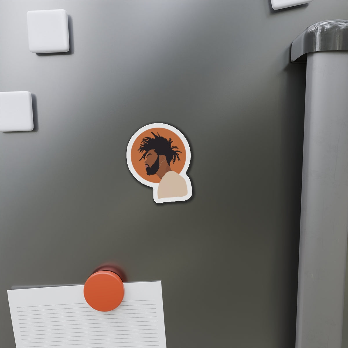 Afro Male Silhouette —  Magnet