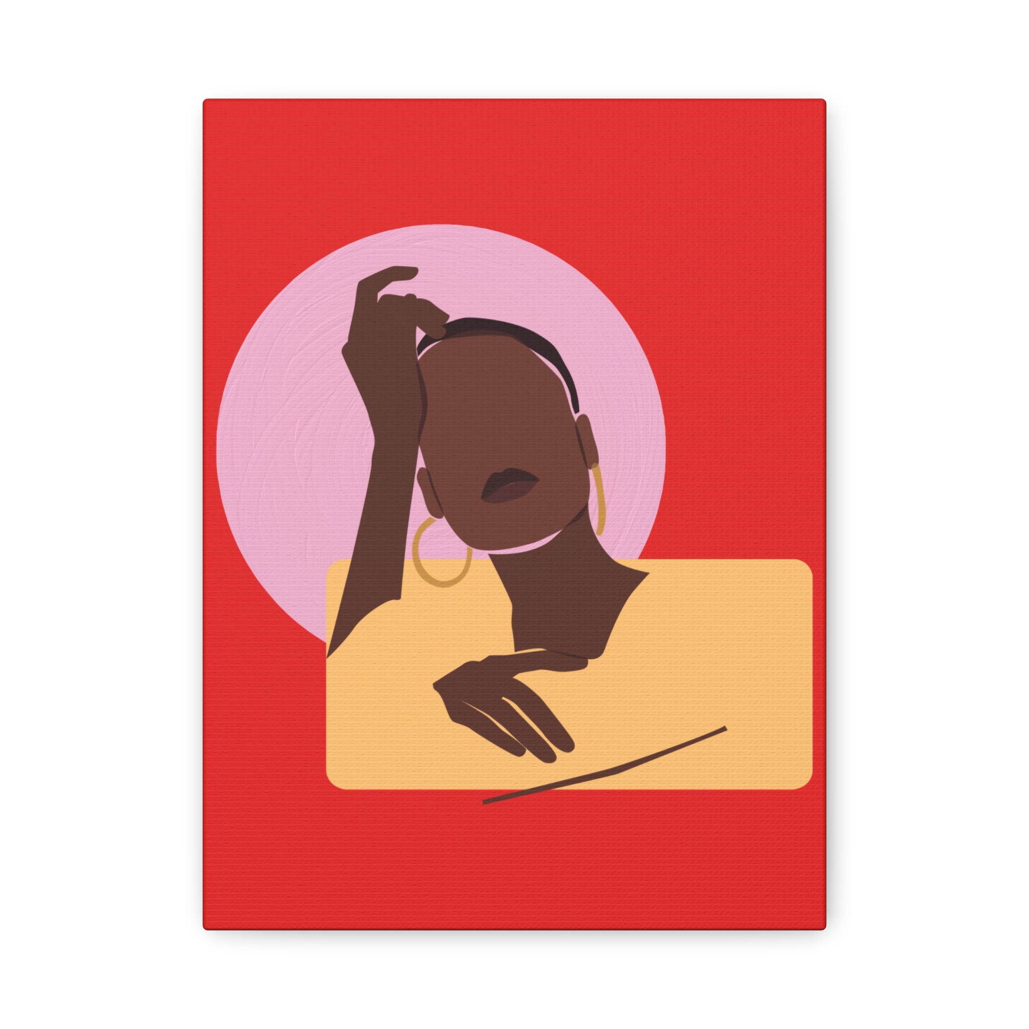Abstract Afrocentric Portrait - Canvas Art