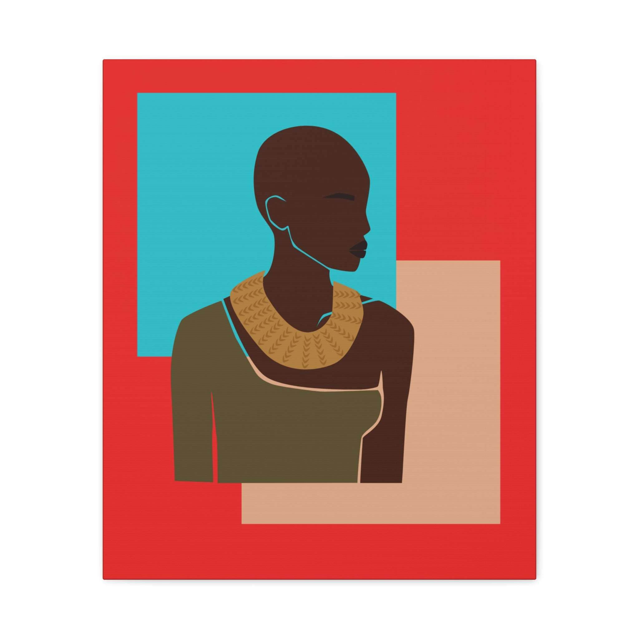 Bold Geometric Art of Woman - Canvas Art