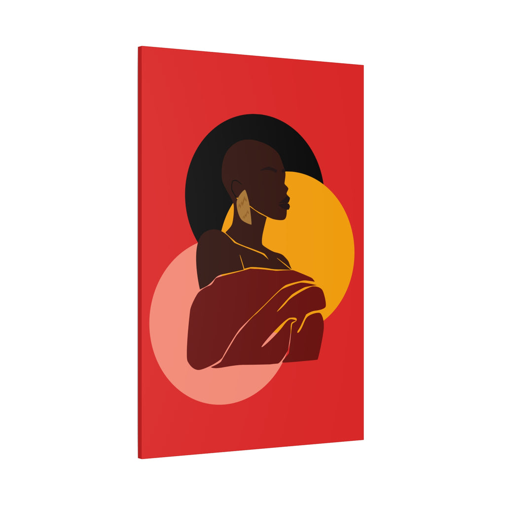 Bold Woman with Circles  –Canvas Art