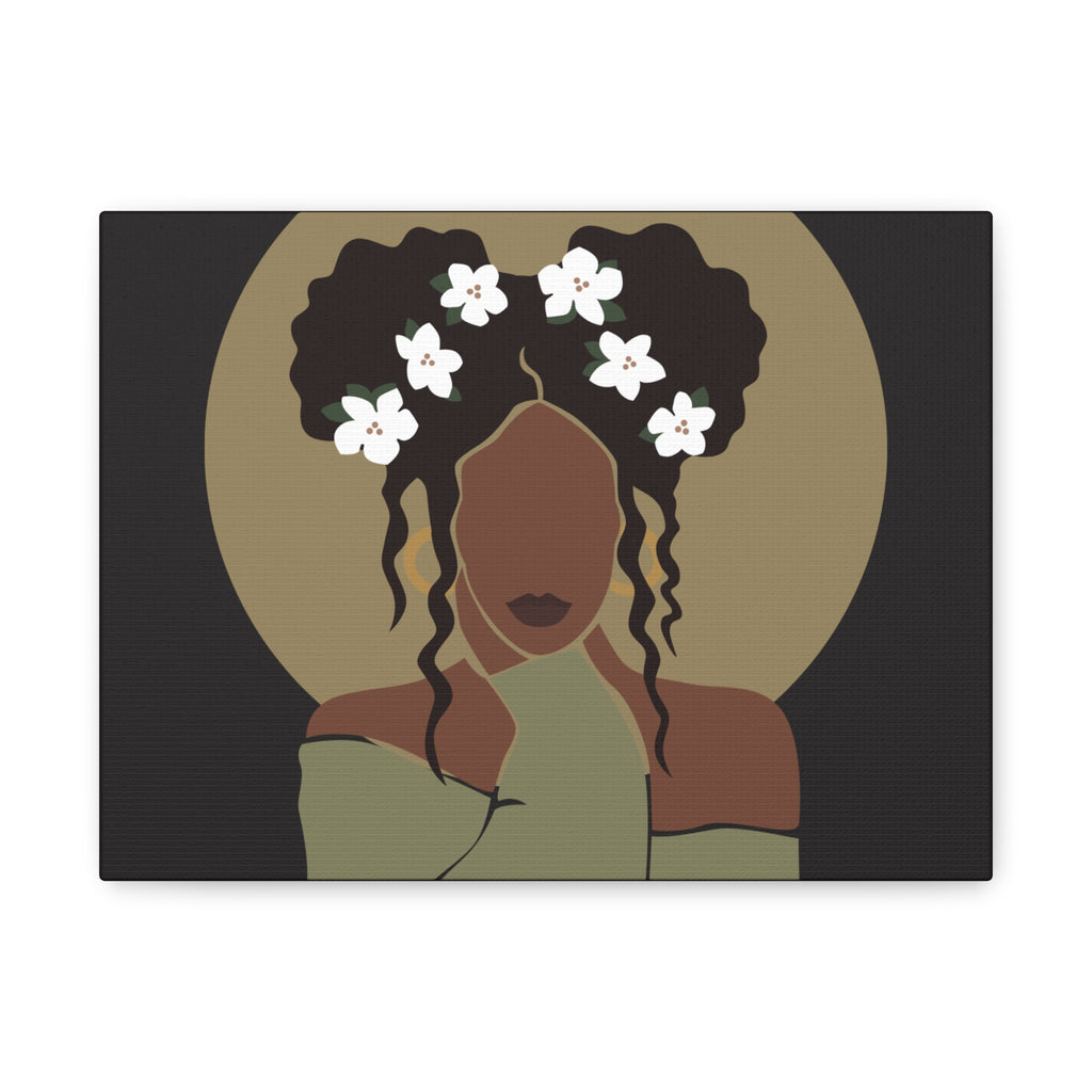 Floral Halo Woman – Canvas Art