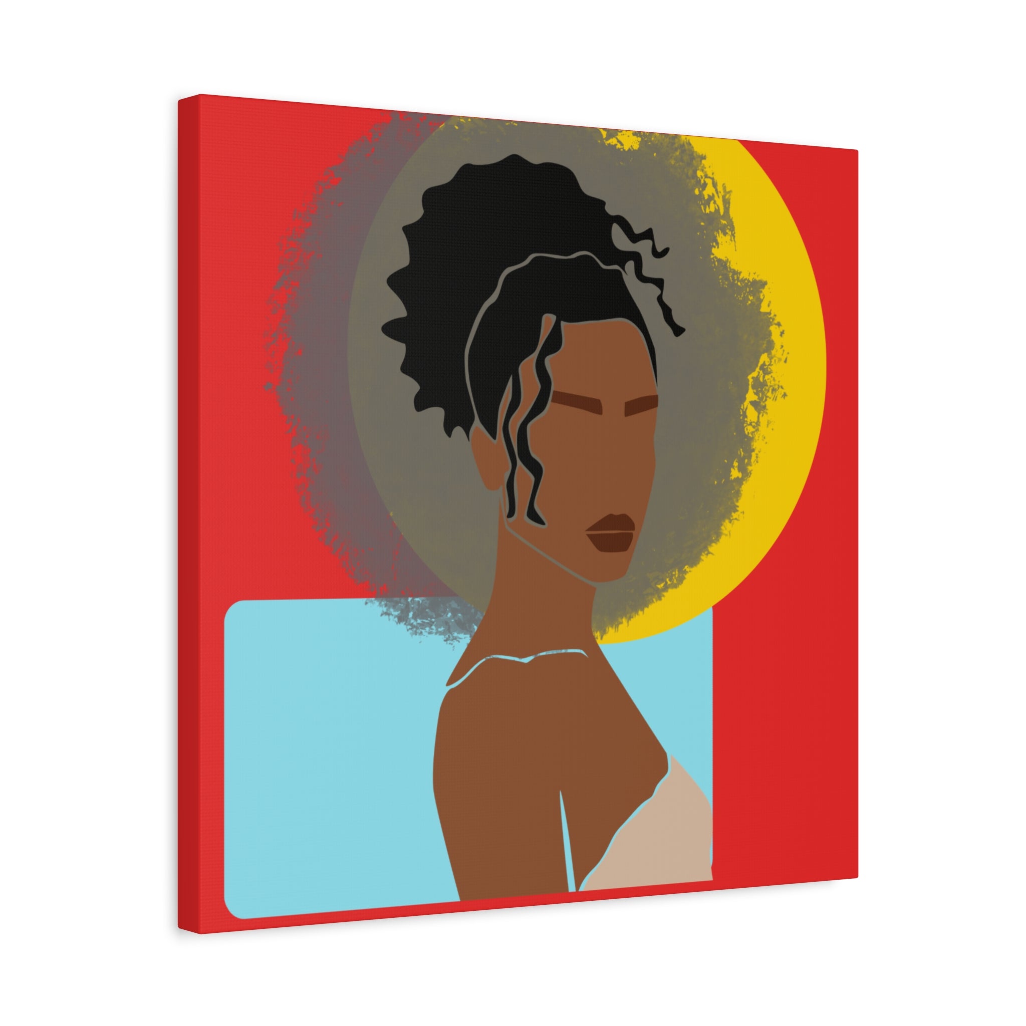 Woman With Curly Bun — Canvas Art