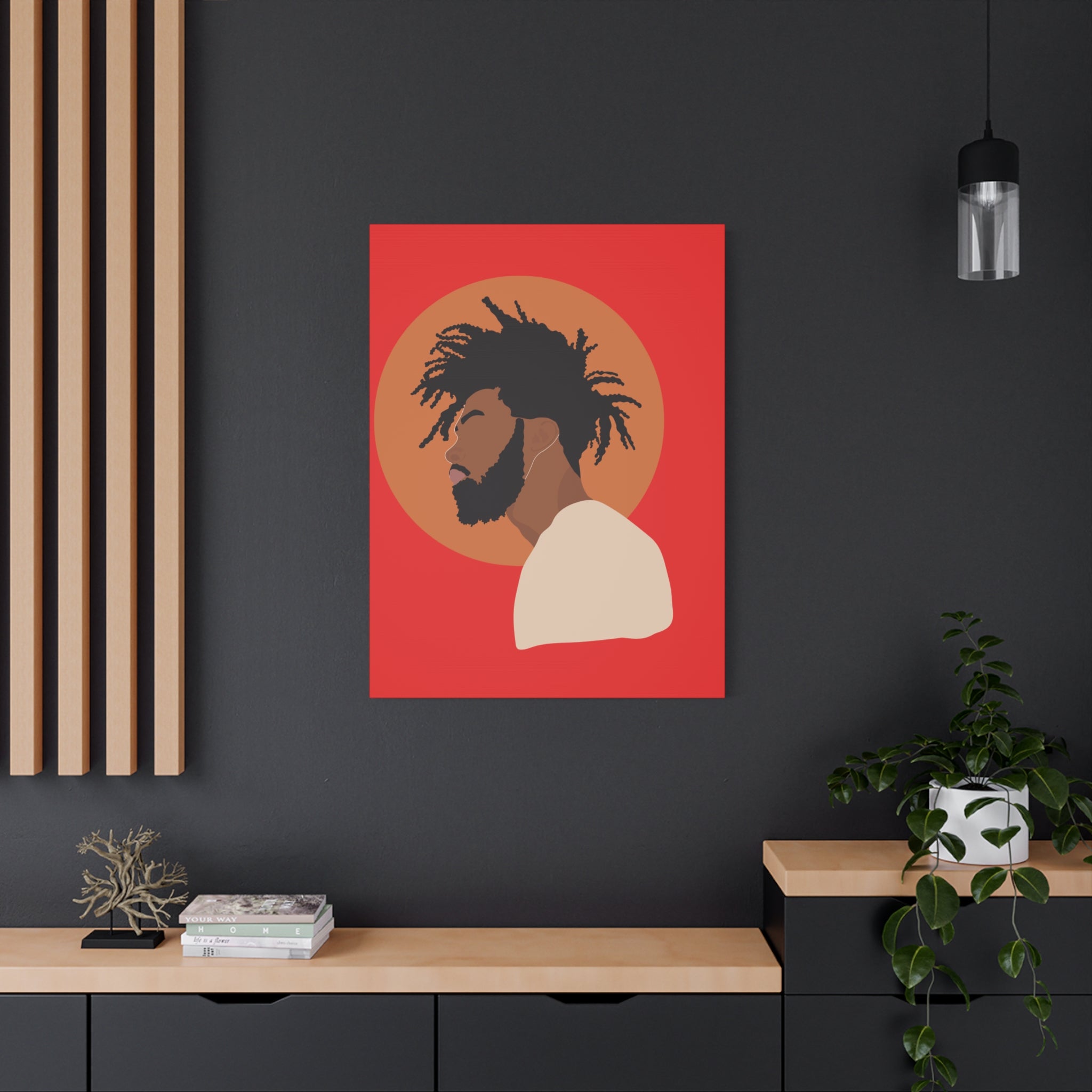 Male with Brown Sun — Canvas Art