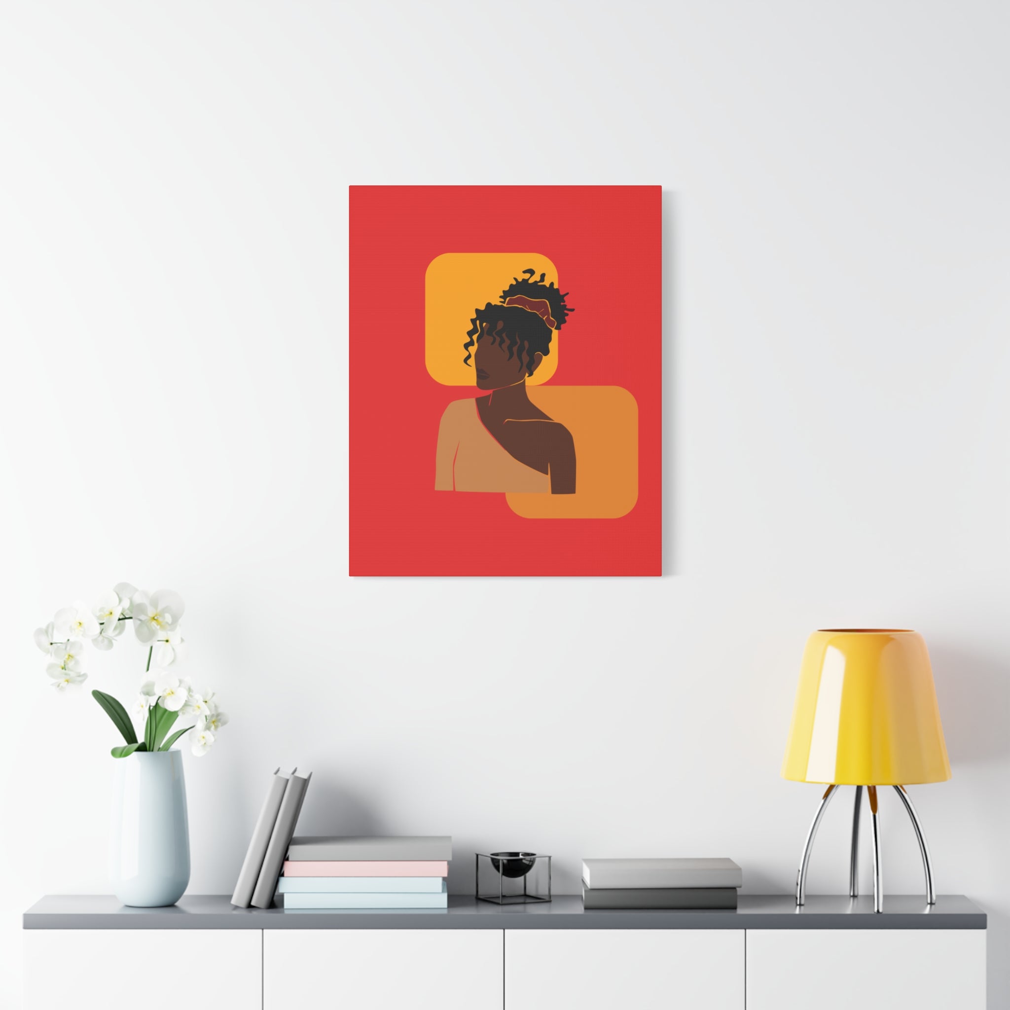 Afrocentric Black Woman - Canvas Art