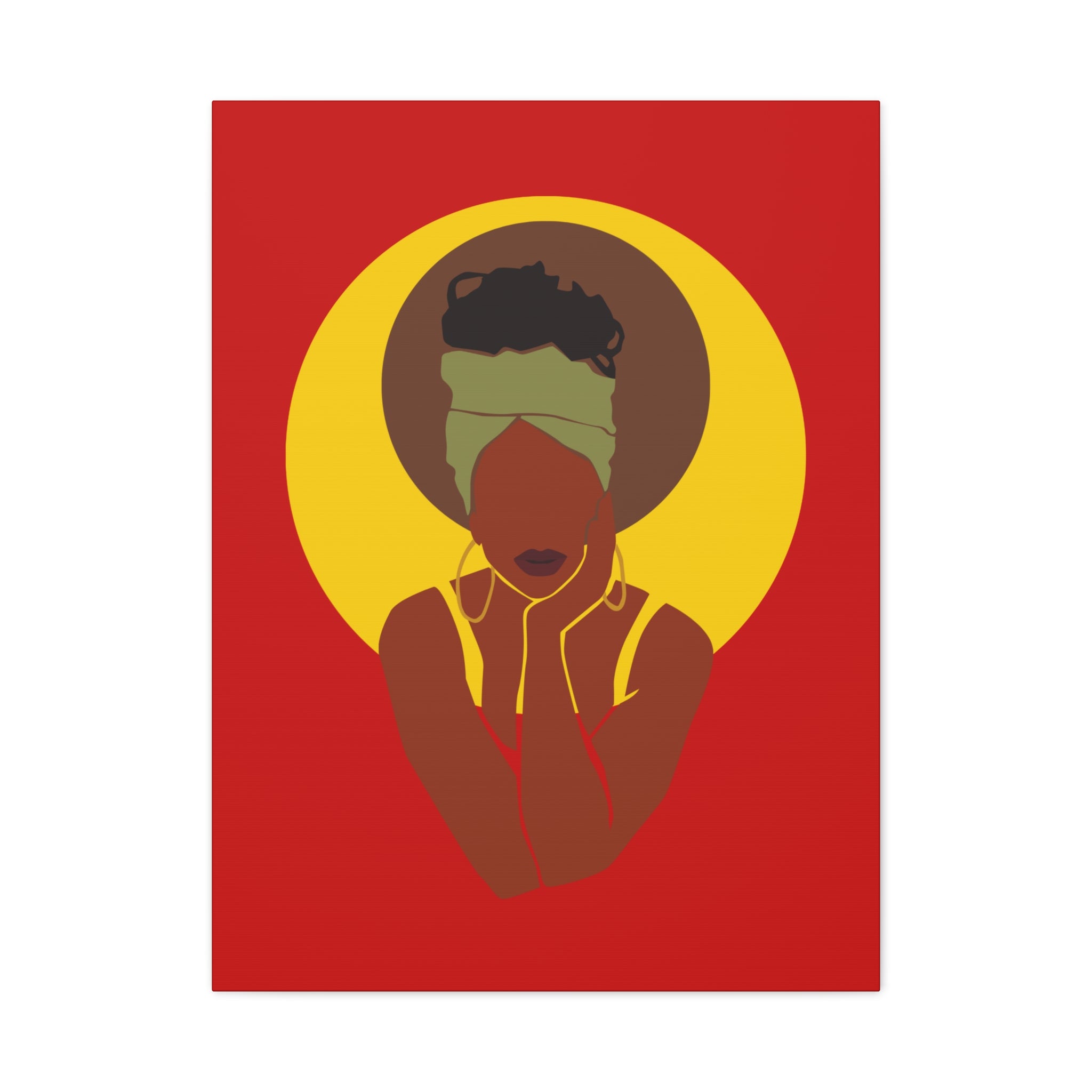 Afrocentric Woman Silhouette  — Canvas Art