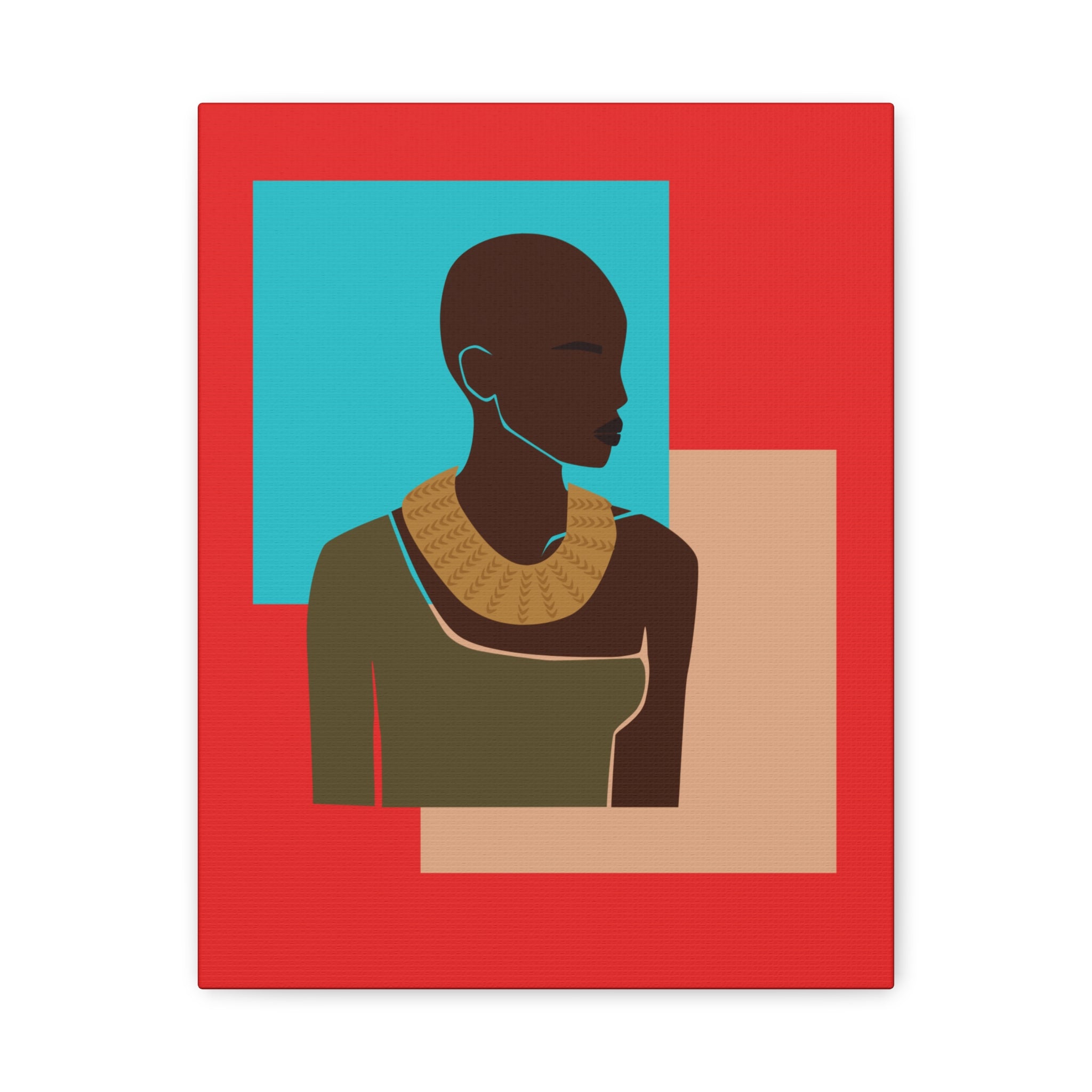 Bold Geometric Art of Woman - Canvas Art