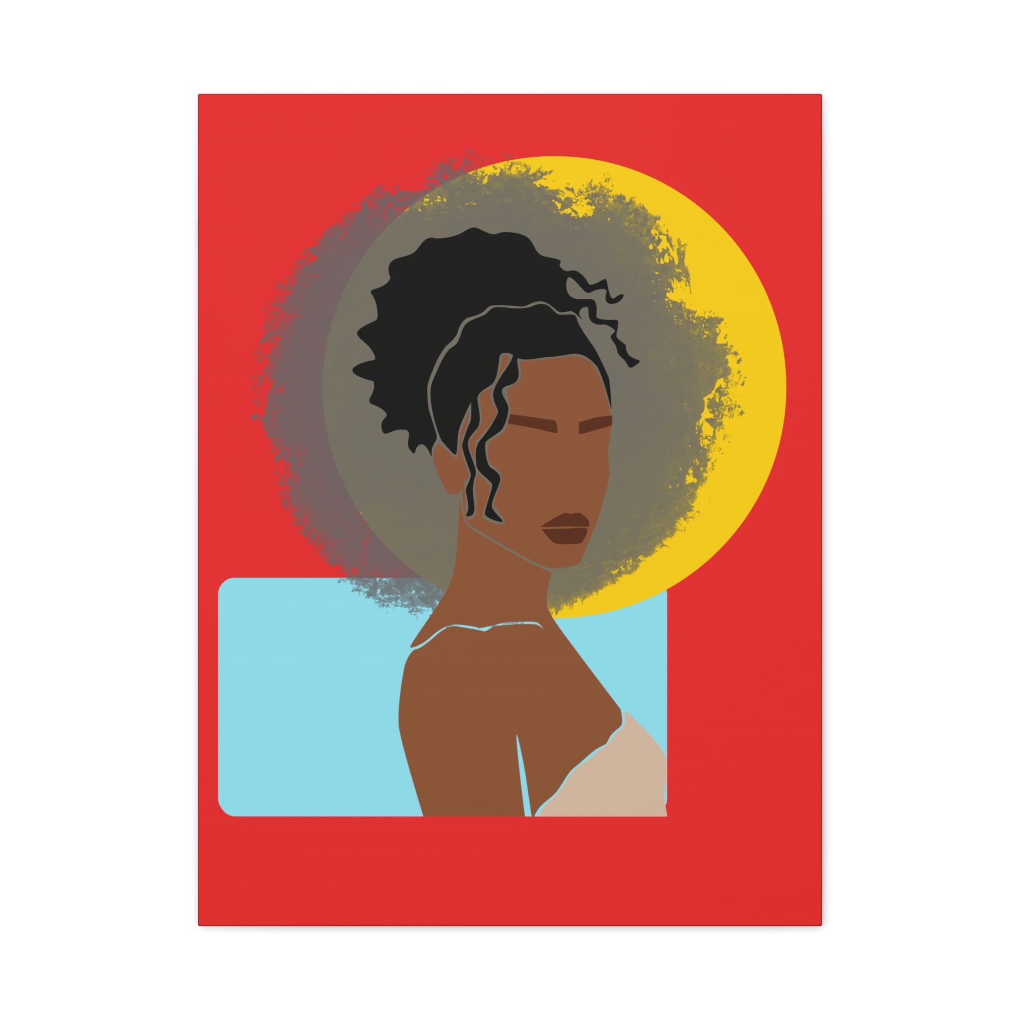Woman With Curly Bun — Canvas Art