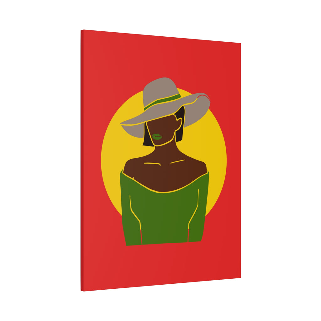 Afro Woman with Hat – Canvas Art