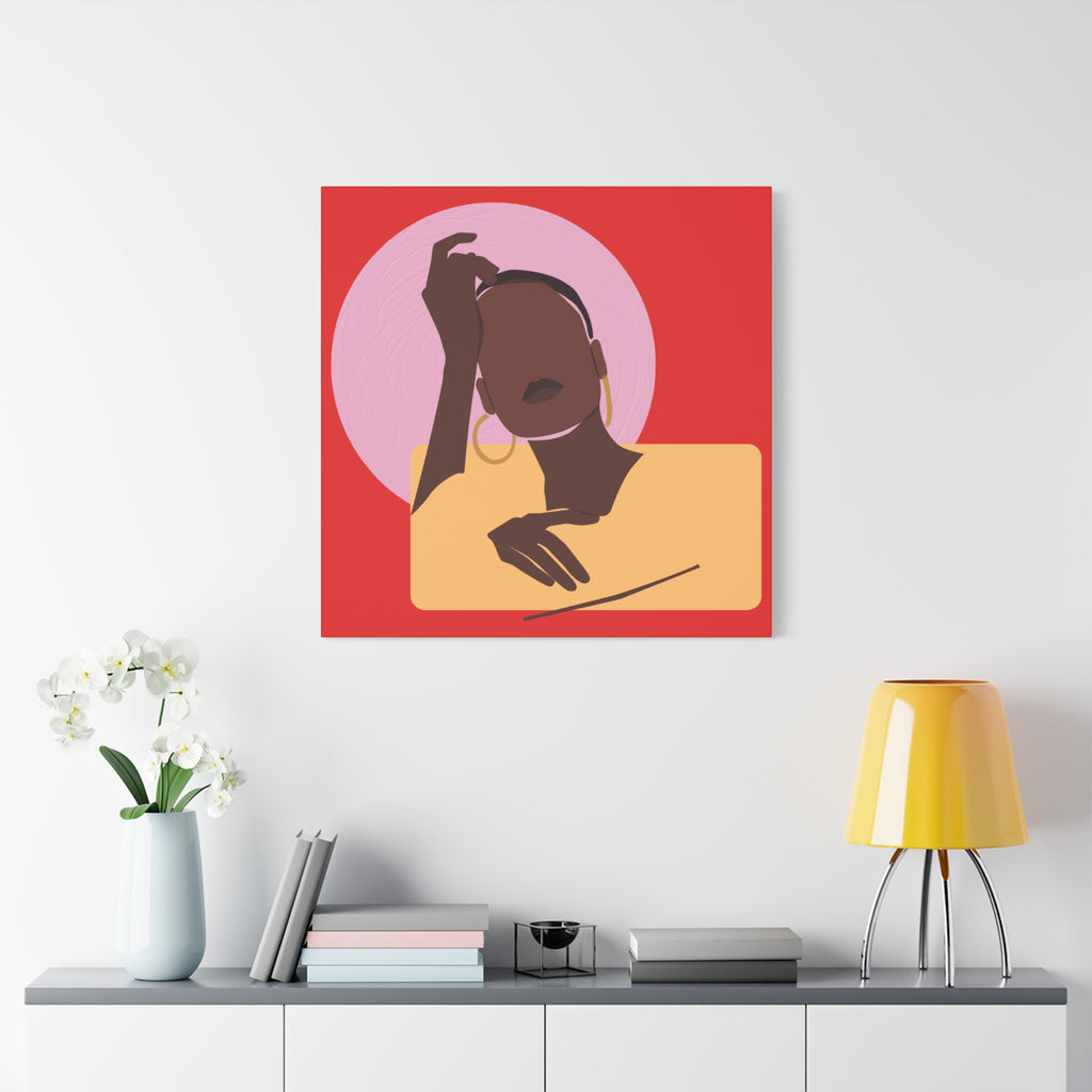 Abstract Afrocentric Portrait - Canvas Art