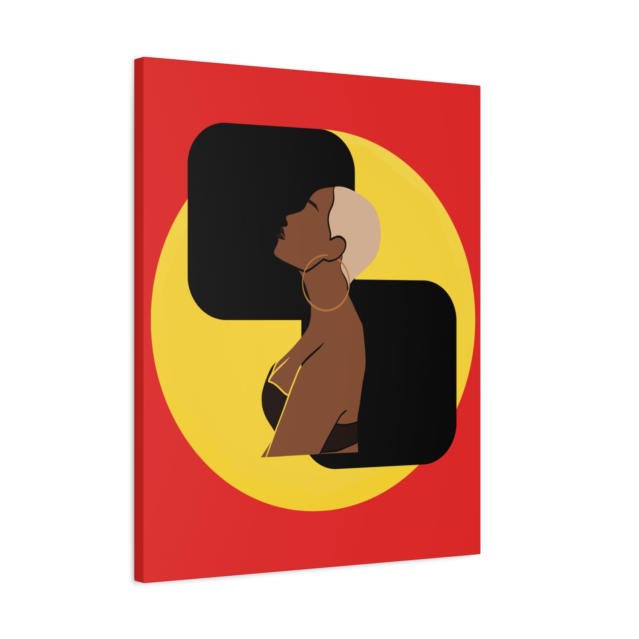 Bold Yellow and Black Woman – Canvas Art