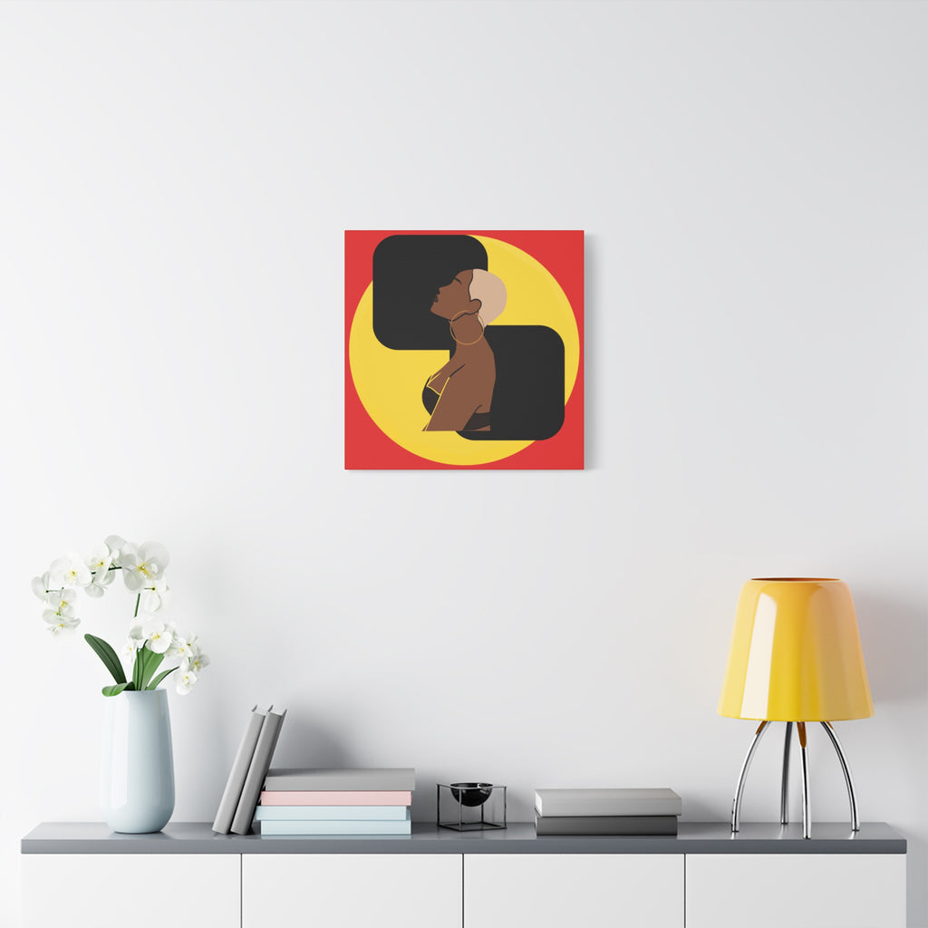 Bold Yellow and Black Woman – Canvas Art