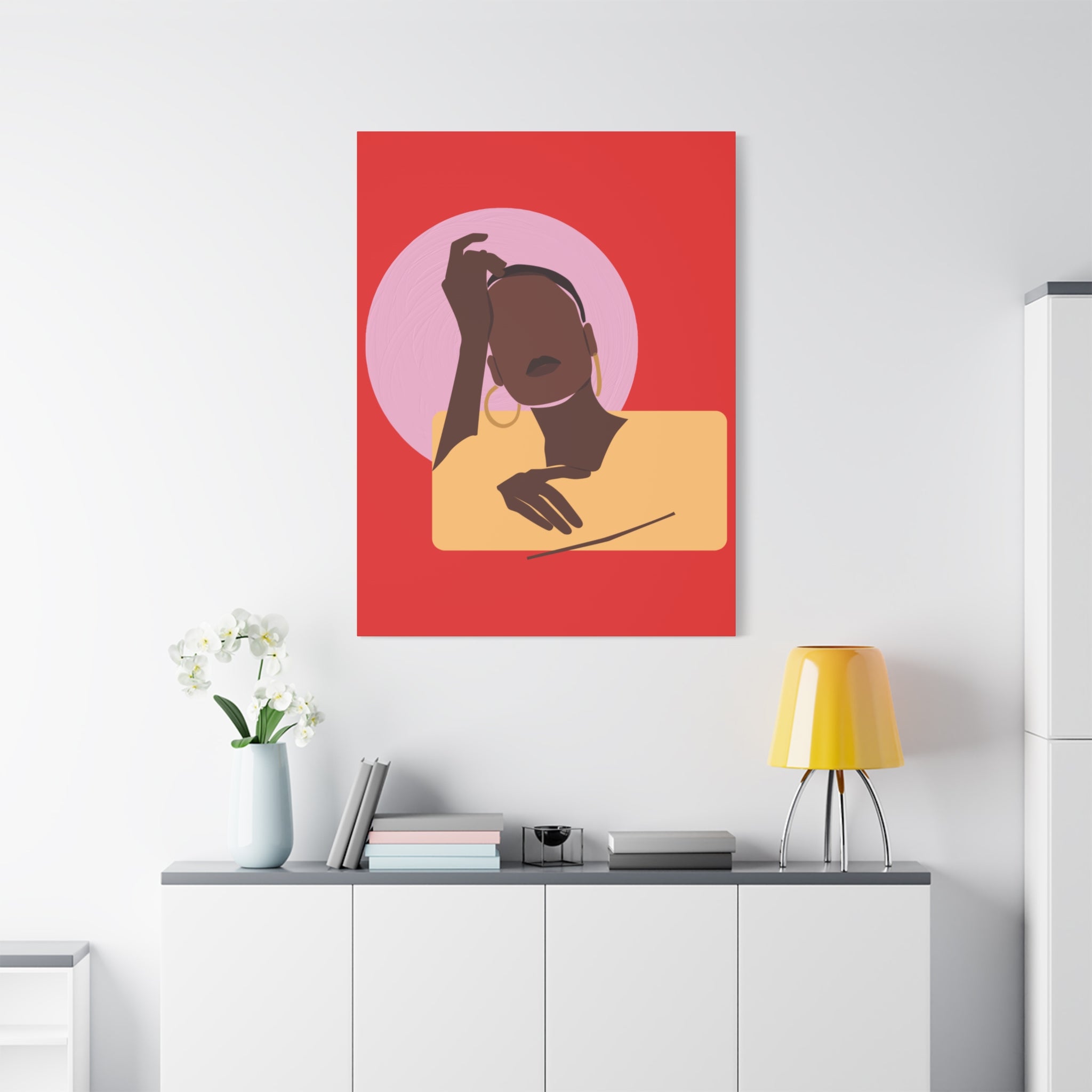 Abstract Afrocentric Portrait - Canvas Art