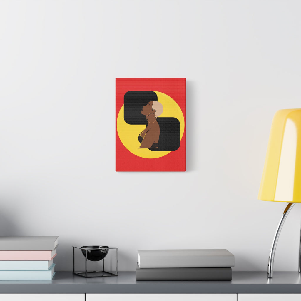 Bold Yellow and Black Woman – Canvas Art