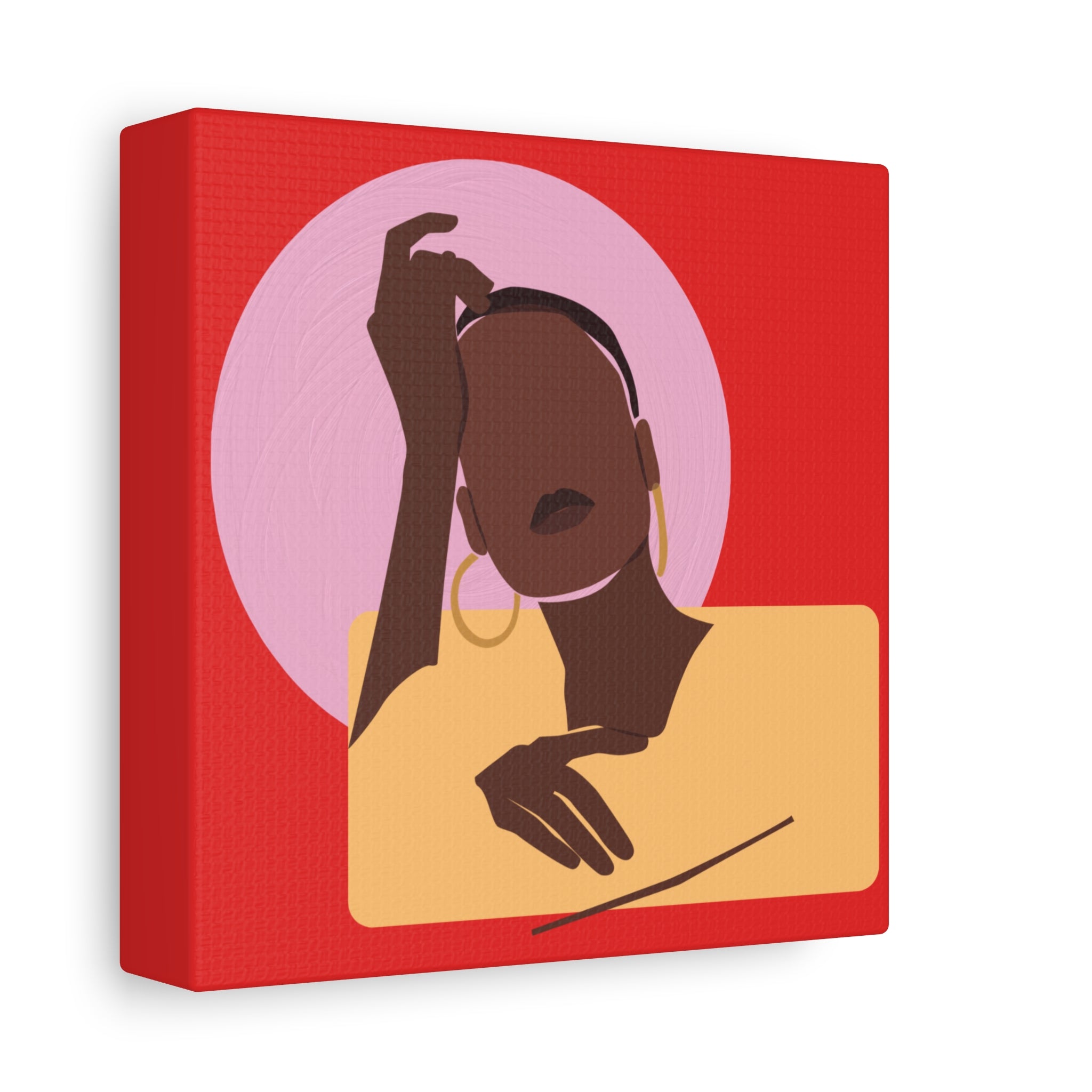 Abstract Afrocentric Portrait - Canvas Art