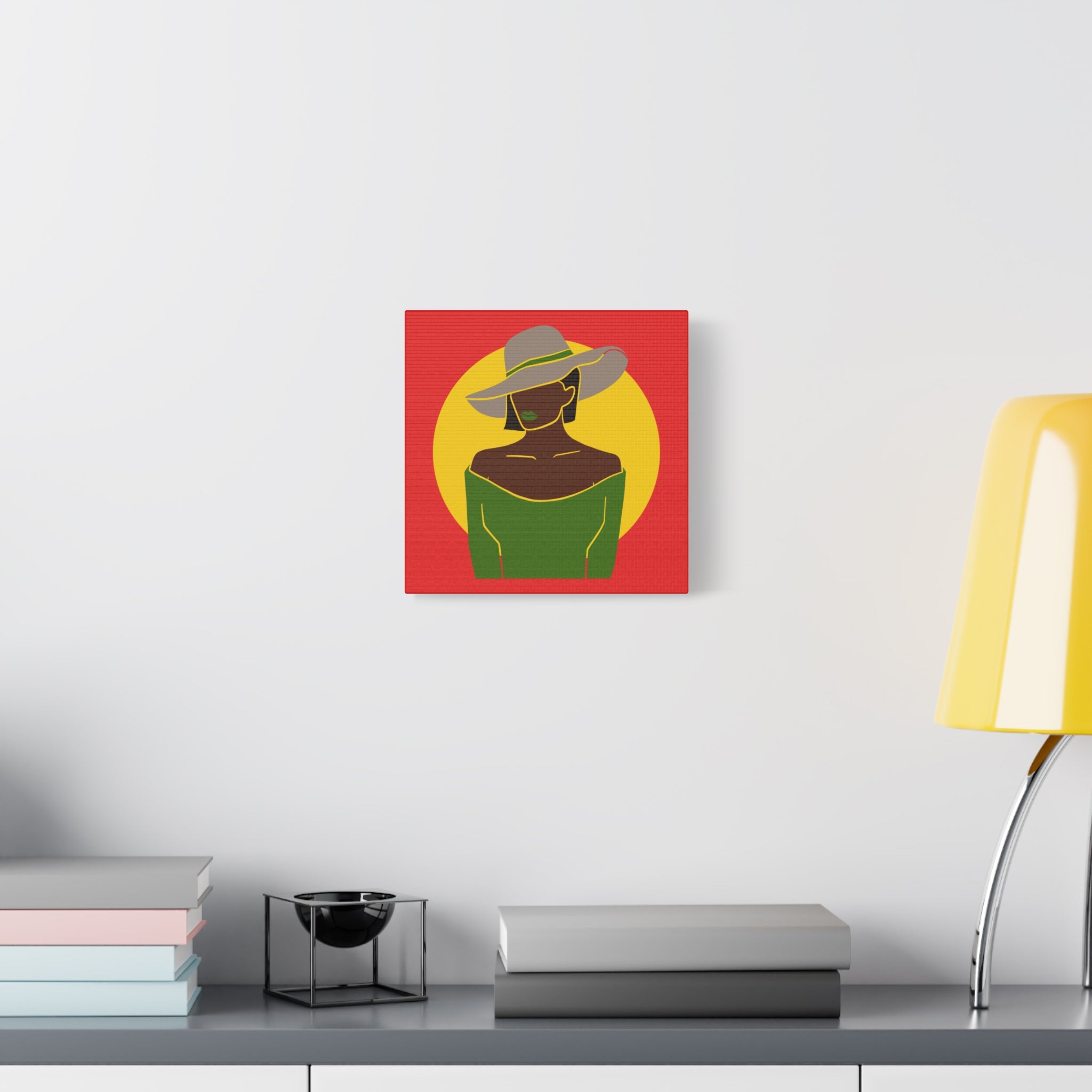 Afro Woman with Hat – Canvas Art