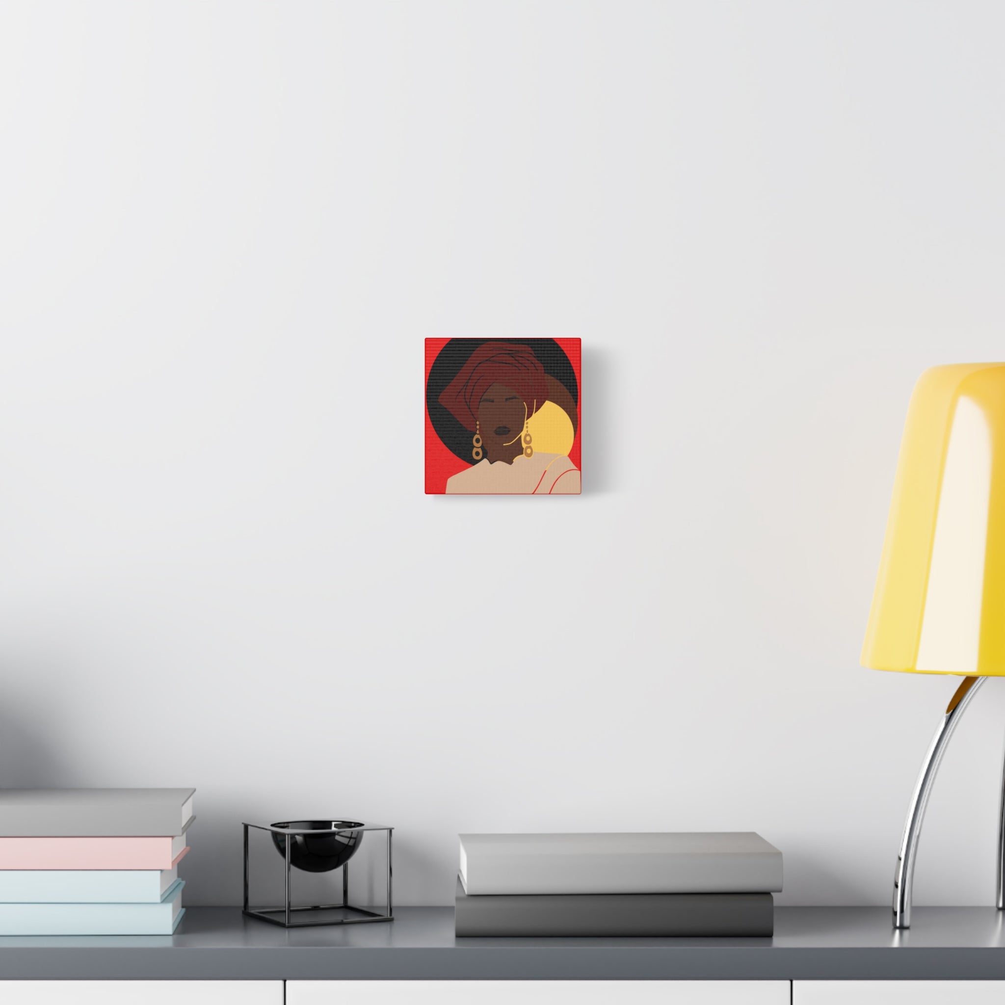 African Woman Black, Brown, and Yellow — Canvas Art