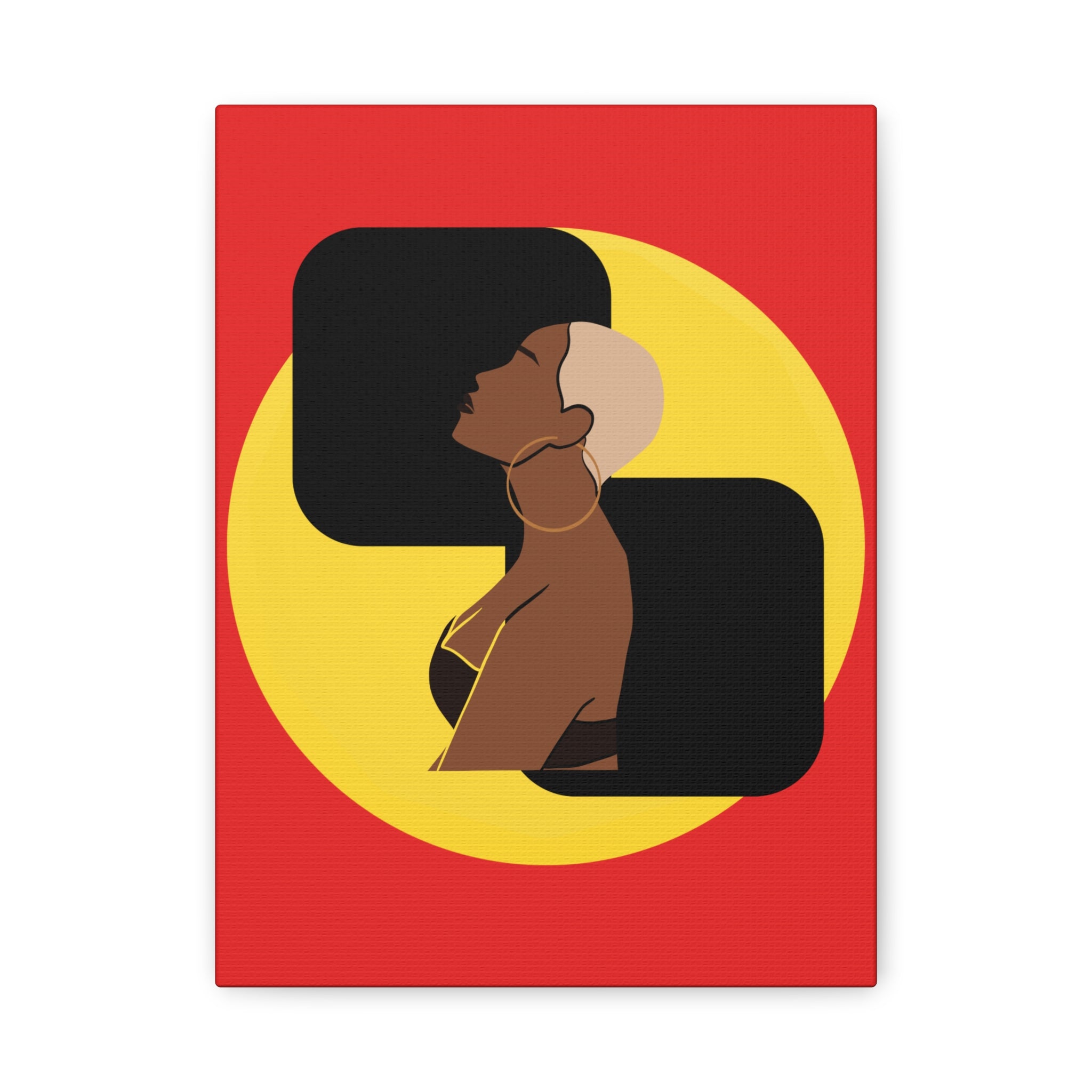 Bold Yellow and Black Woman – Canvas Art