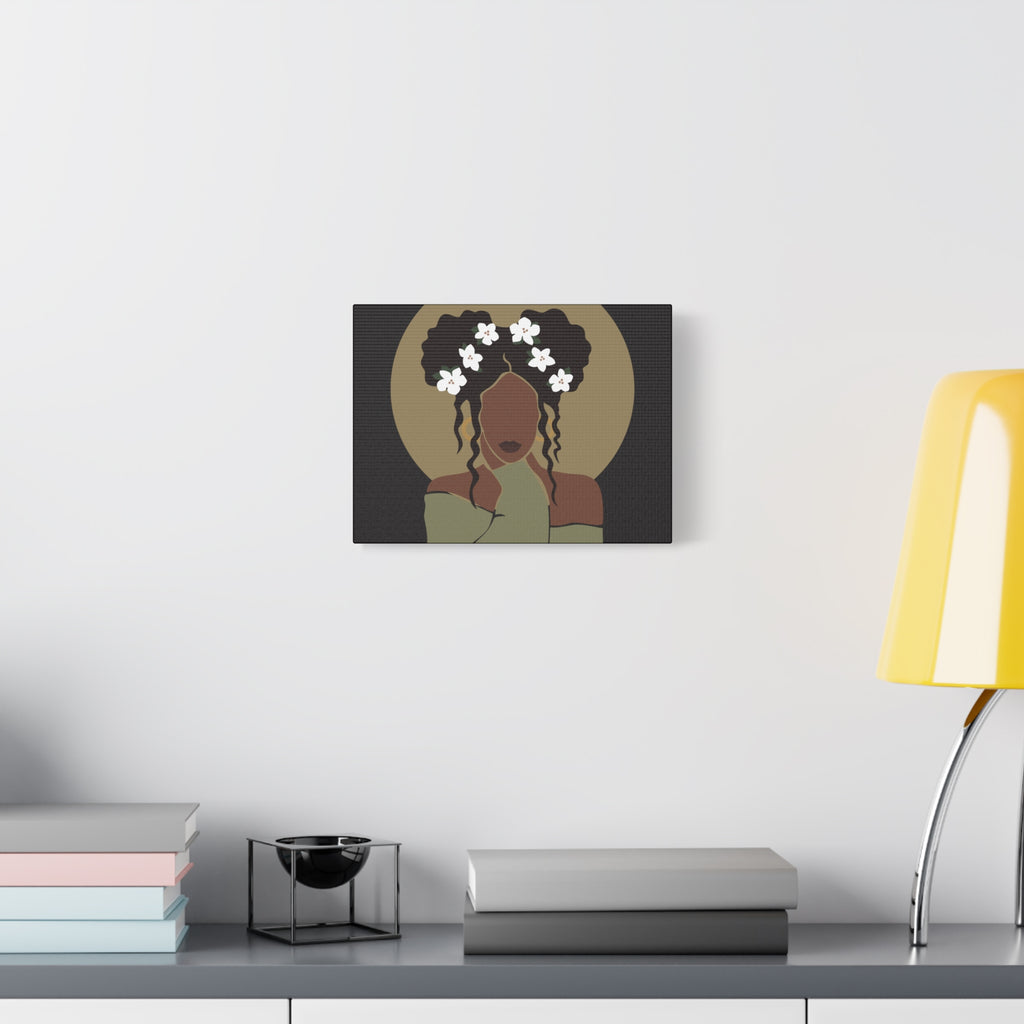 Floral Halo Woman – Canvas Art