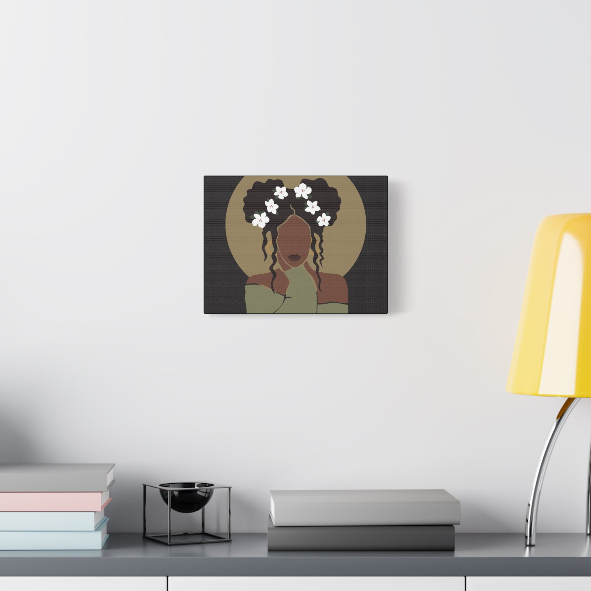 Floral Halo Woman – Canvas Art