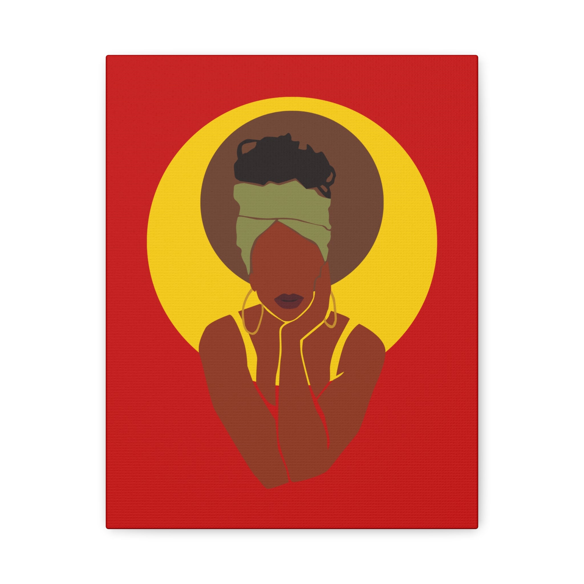 Afrocentric Woman Silhouette  — Canvas Art
