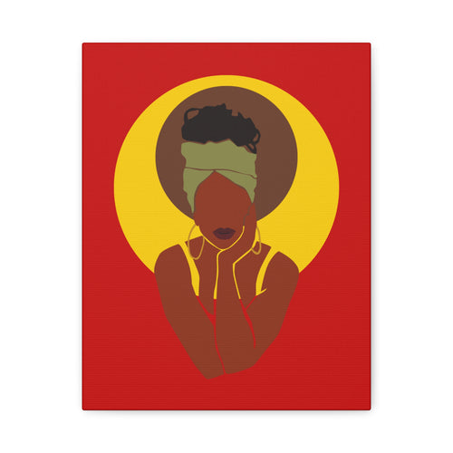 Afrocentric Woman Silhouette  — Canvas Art