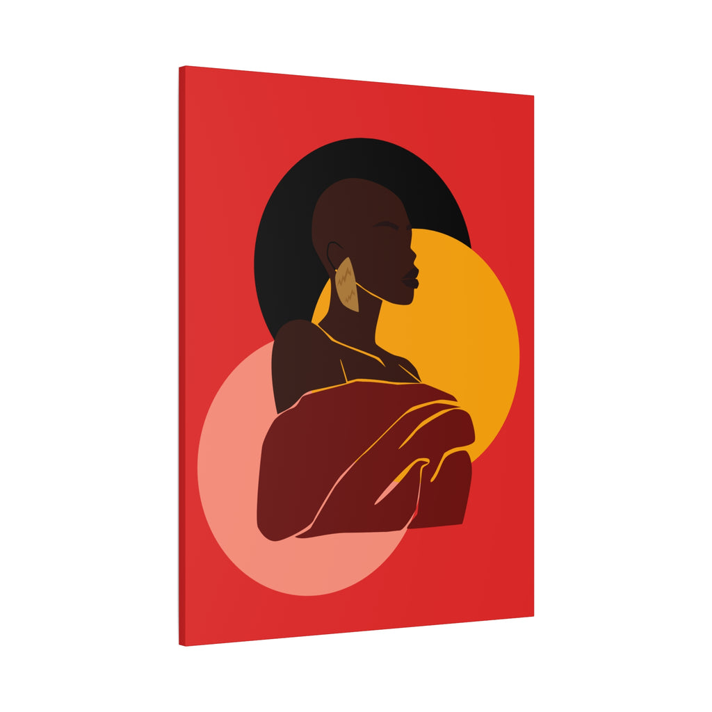 Bold Woman with Circles  –Canvas Art