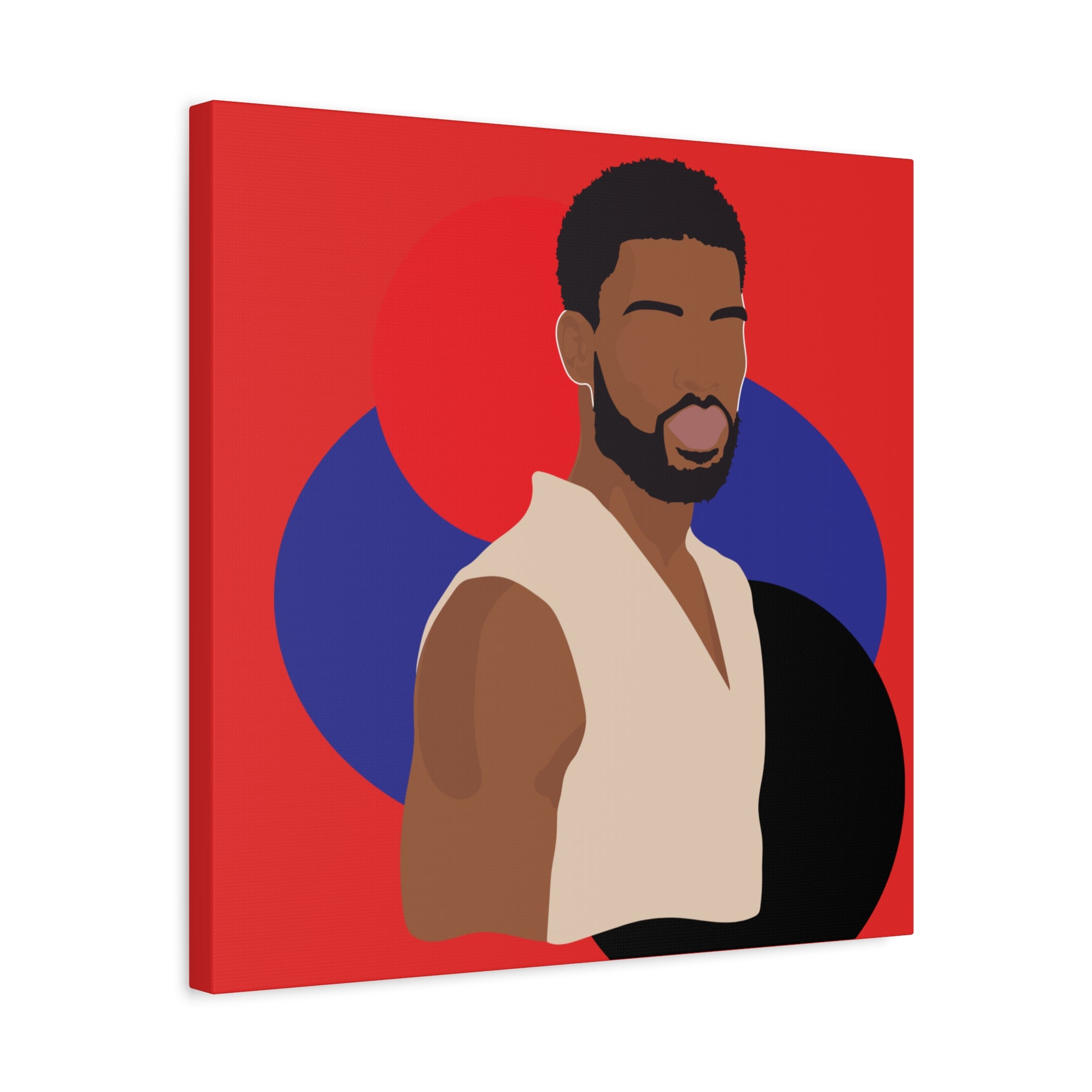 Minimalist Afro Male – Canvas Art