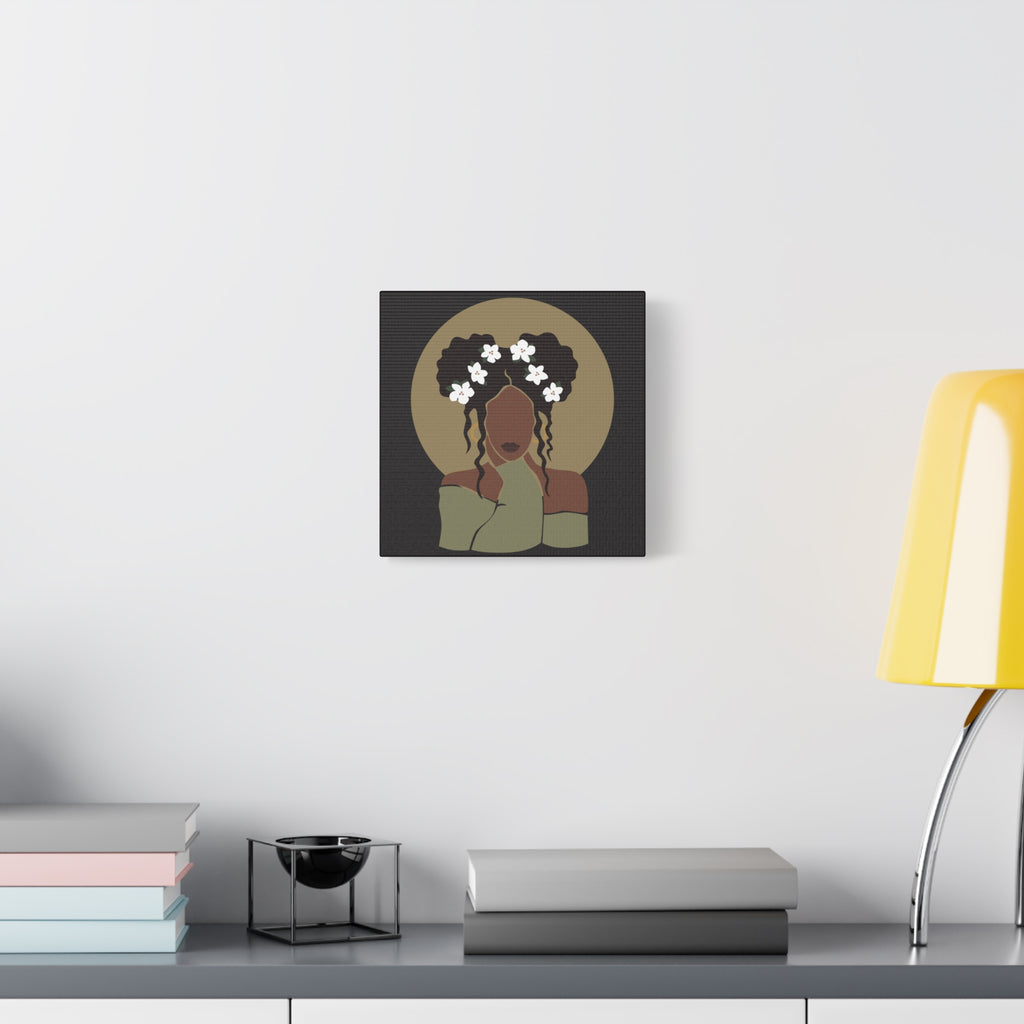 Floral Halo Woman – Canvas Art
