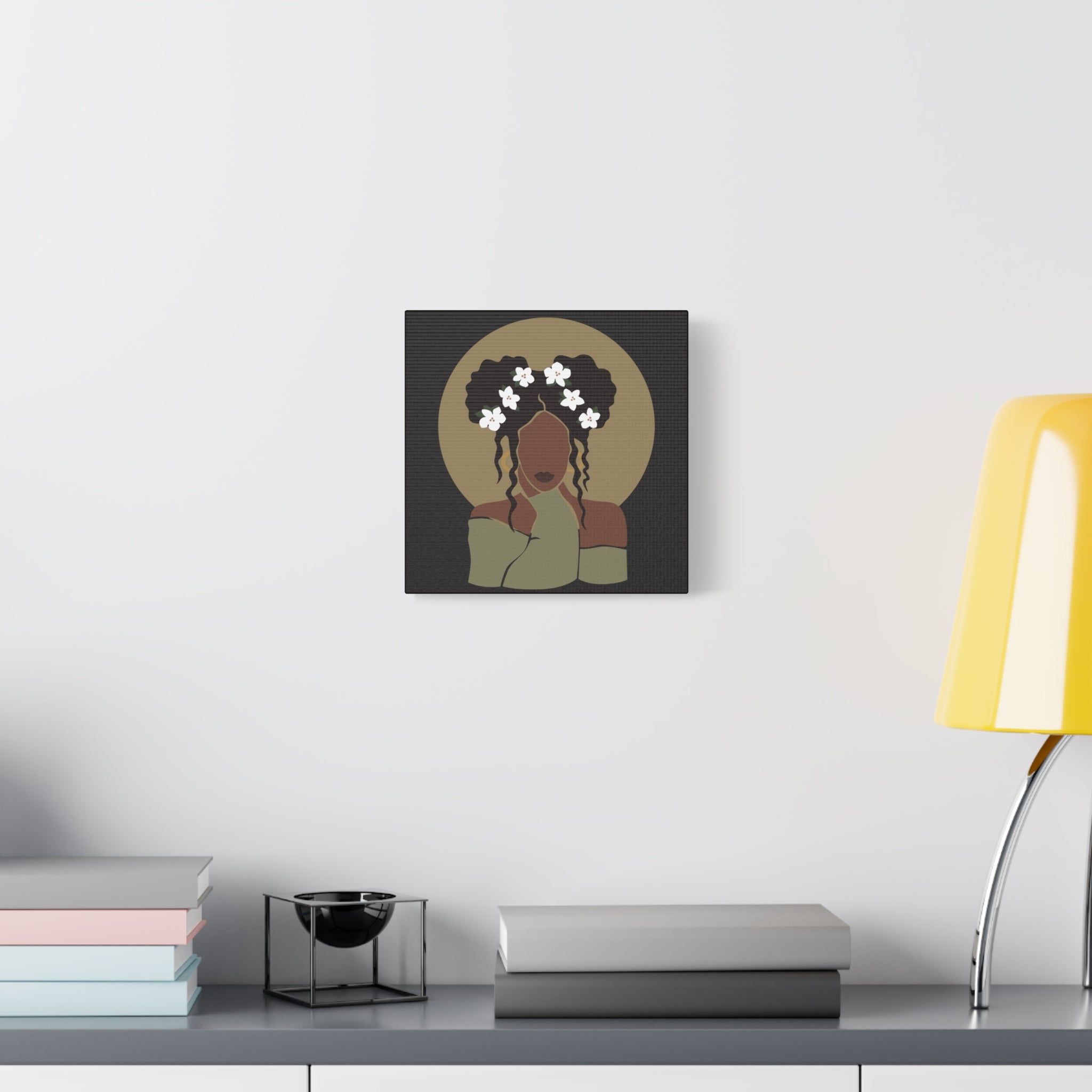 Floral Halo Woman – Canvas Art