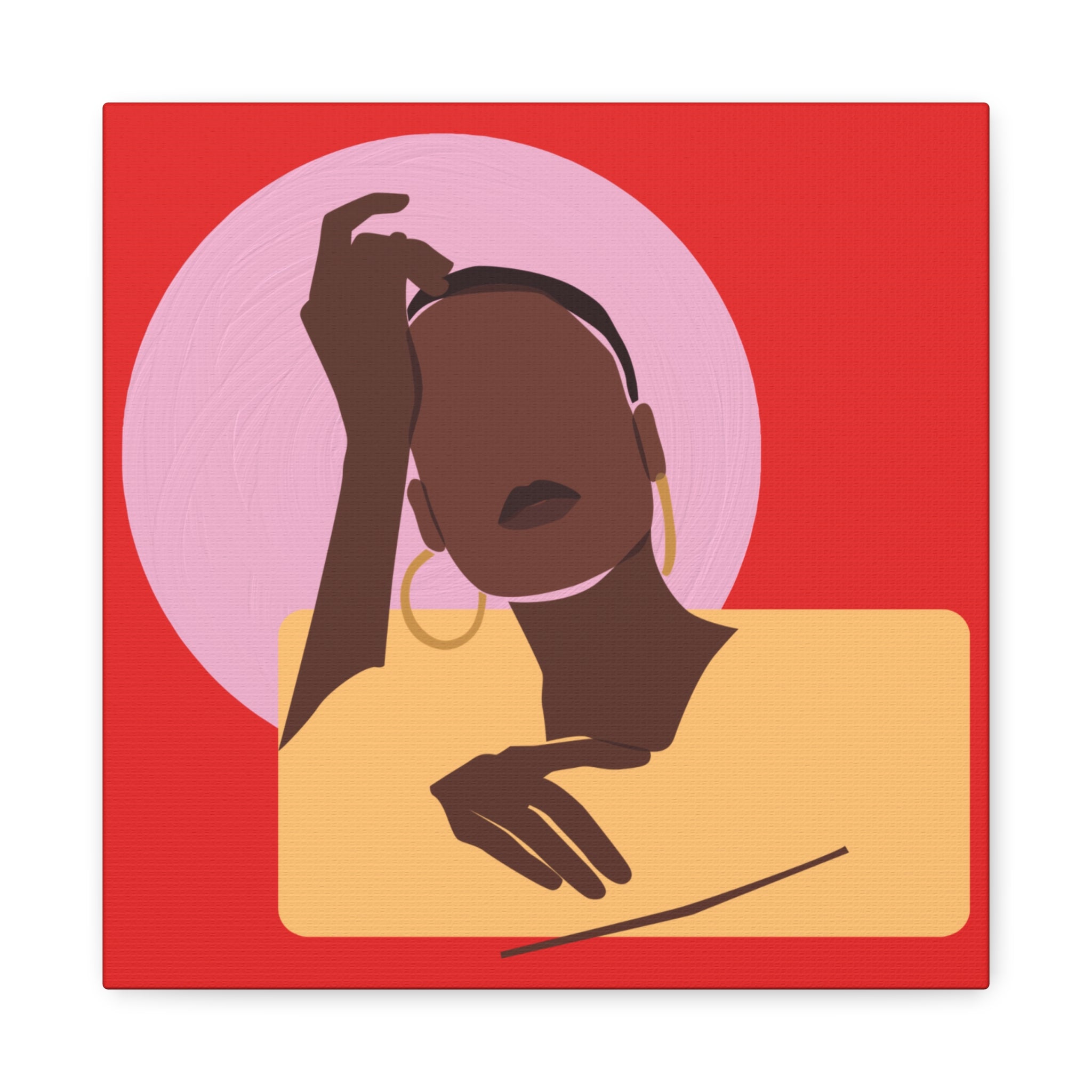 Abstract Afrocentric Portrait - Canvas Art