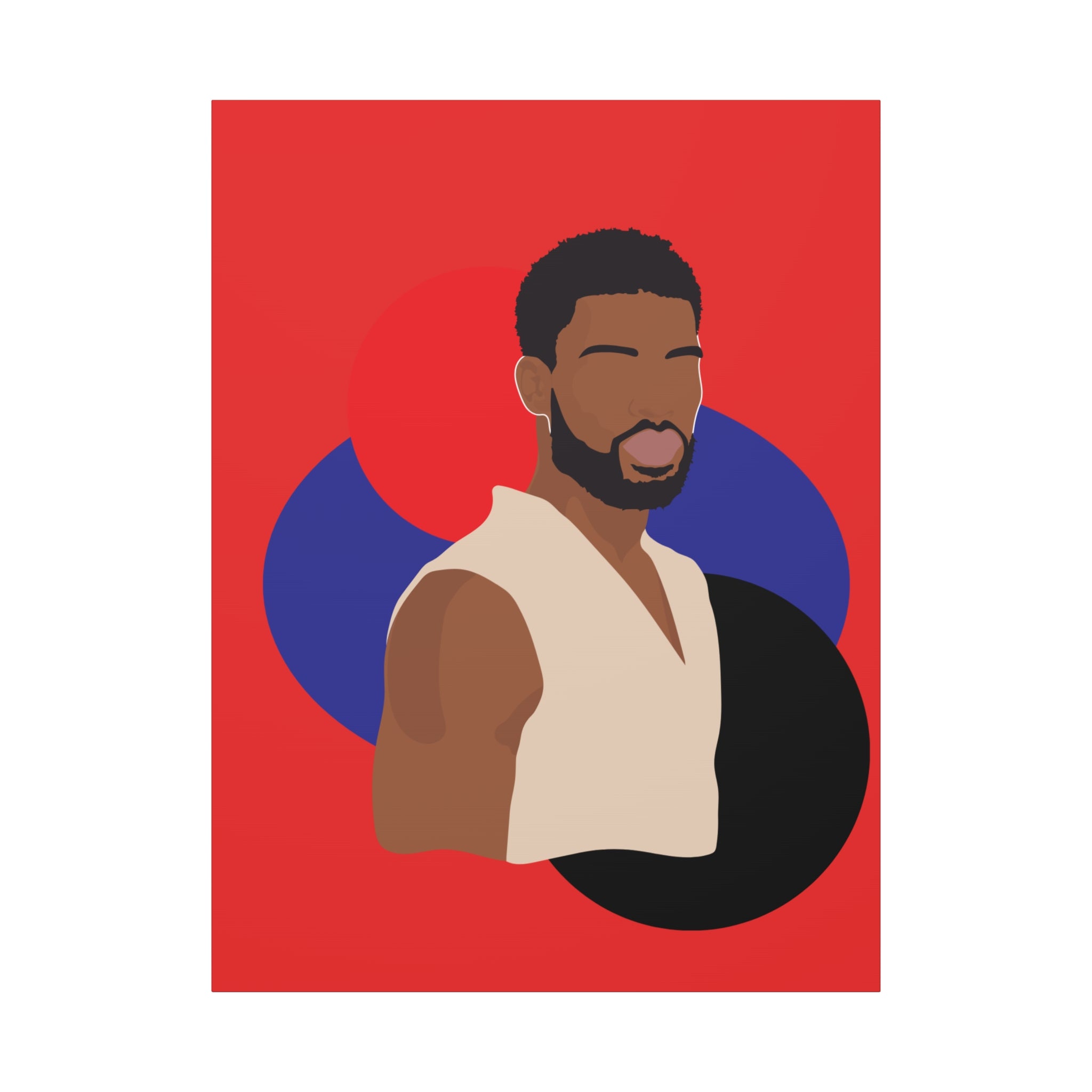 Minimalist Afro Male – Canvas Art