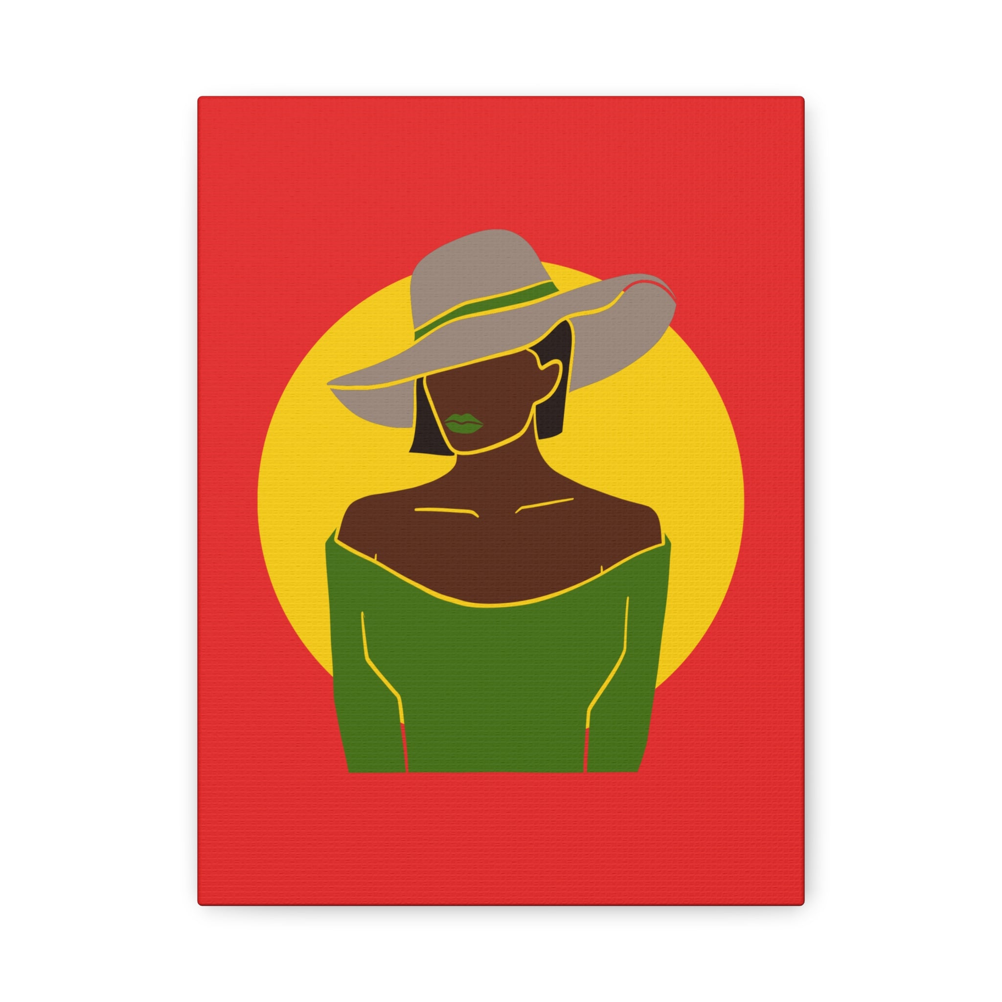 Afro Woman with Hat – Canvas Art