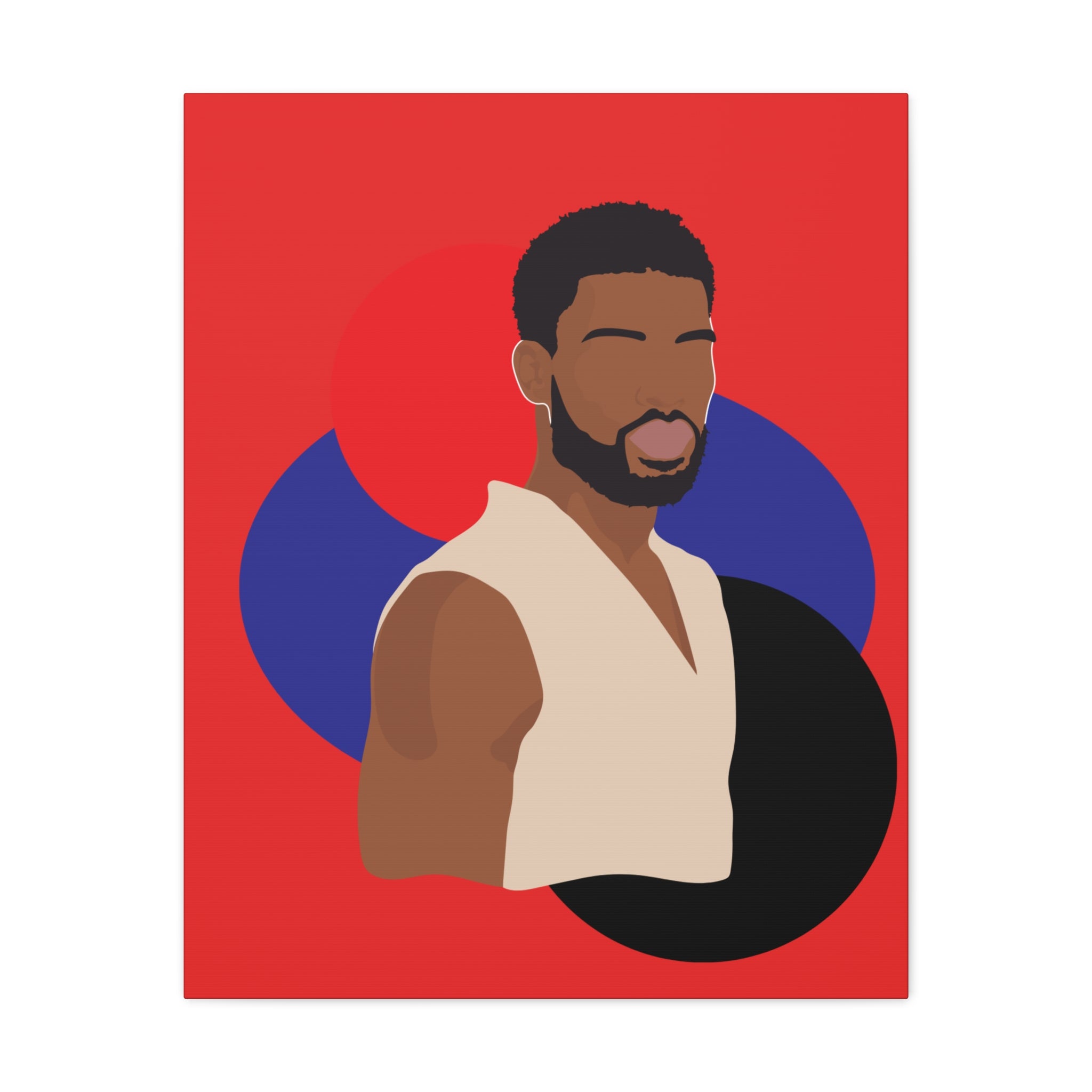 Minimalist Afro Male – Canvas Art