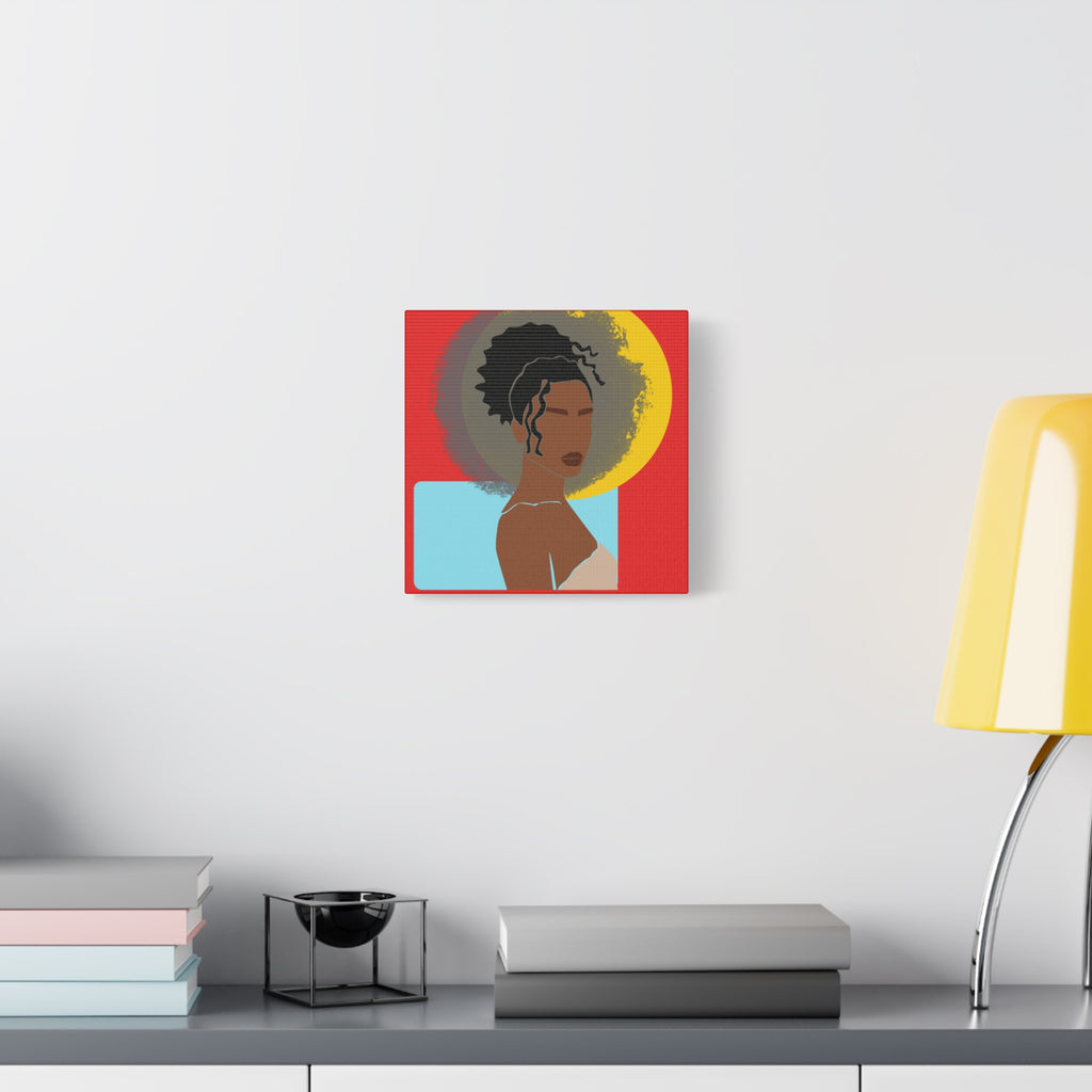 Woman With Curly Bun — Canvas Art
