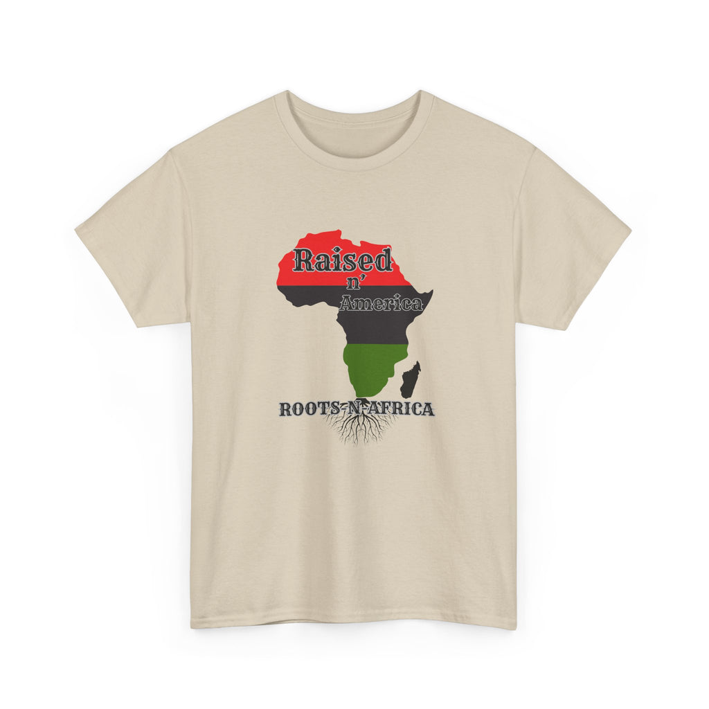 Raised in America Roots in Africa — Tee Shirt