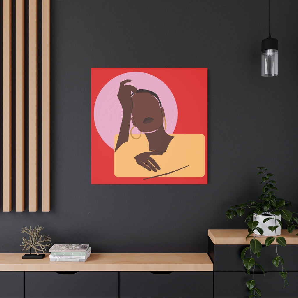 Abstract Afrocentric Portrait - Canvas Art